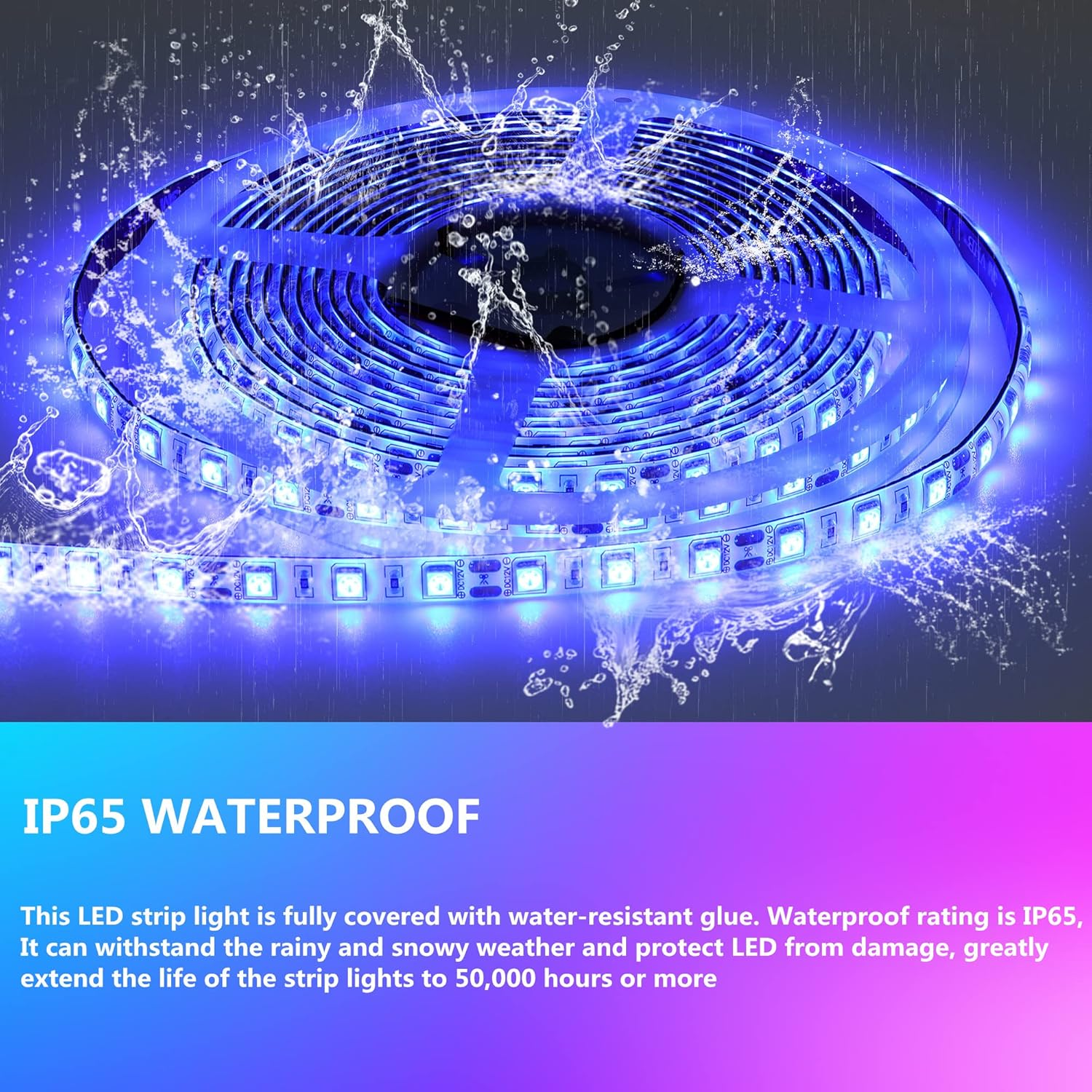 RV Awning Led Lights, 20FT 12V Camper Awning Lights for Camper Motorhome Travel Trailer Concession Stands Food Trucks, Waterproof RV Exterior Awning Light Strip for Party BBQ image number 4