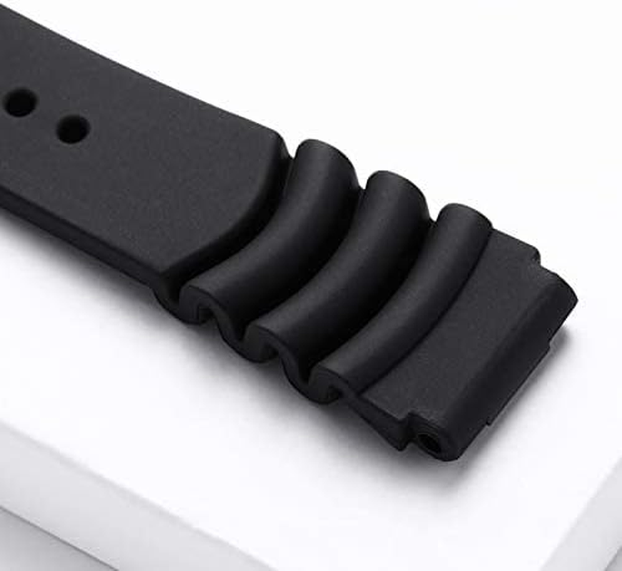 ADDIESDIVE Rubber Watch Band for Dive Watches Waterproof Replacement Watch Strap for Men Black Blue Orange 20Mm 22Mm image number 3