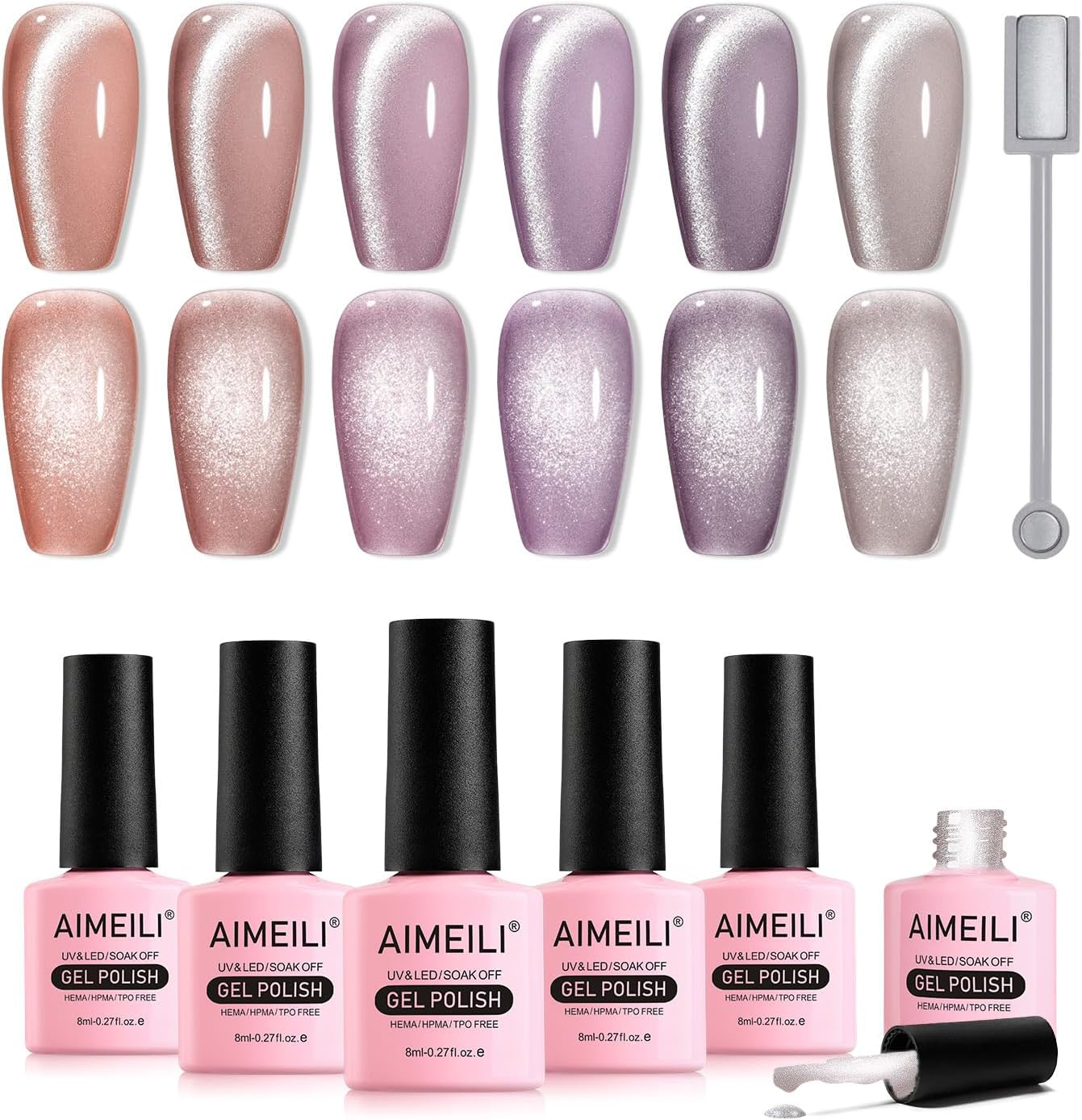 AIMEILI Gel Nail Polish 6 X 8Ml Set 63