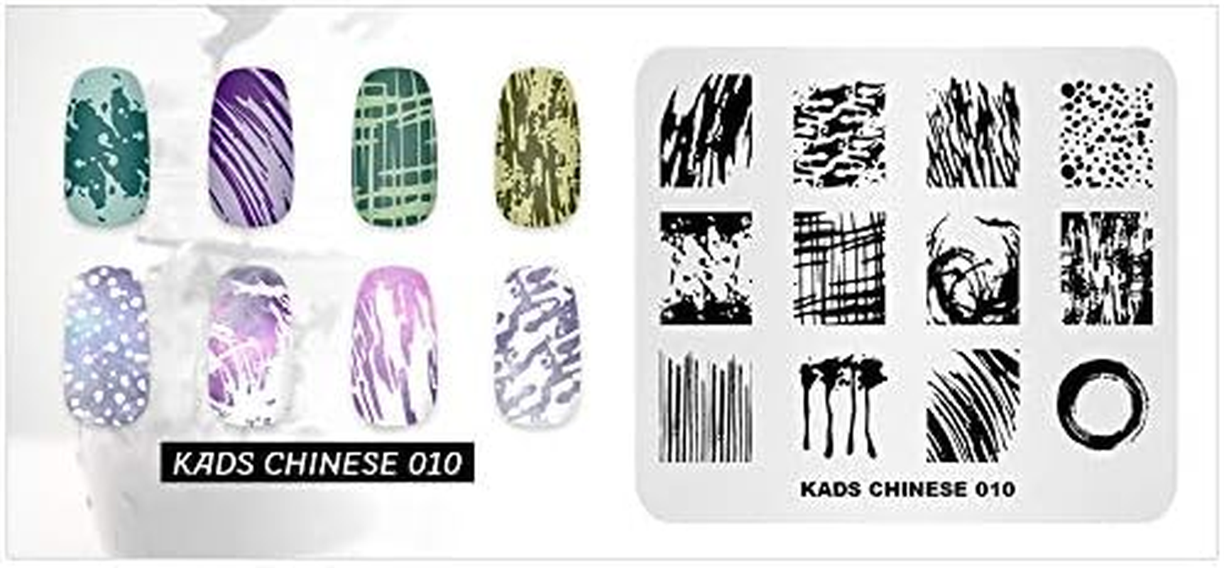 Nail Stamp Plate Chinese Style Theme Image Design Templates Ink Splash Graffiti Pattern Manicure Print DIY Nail Art Tools