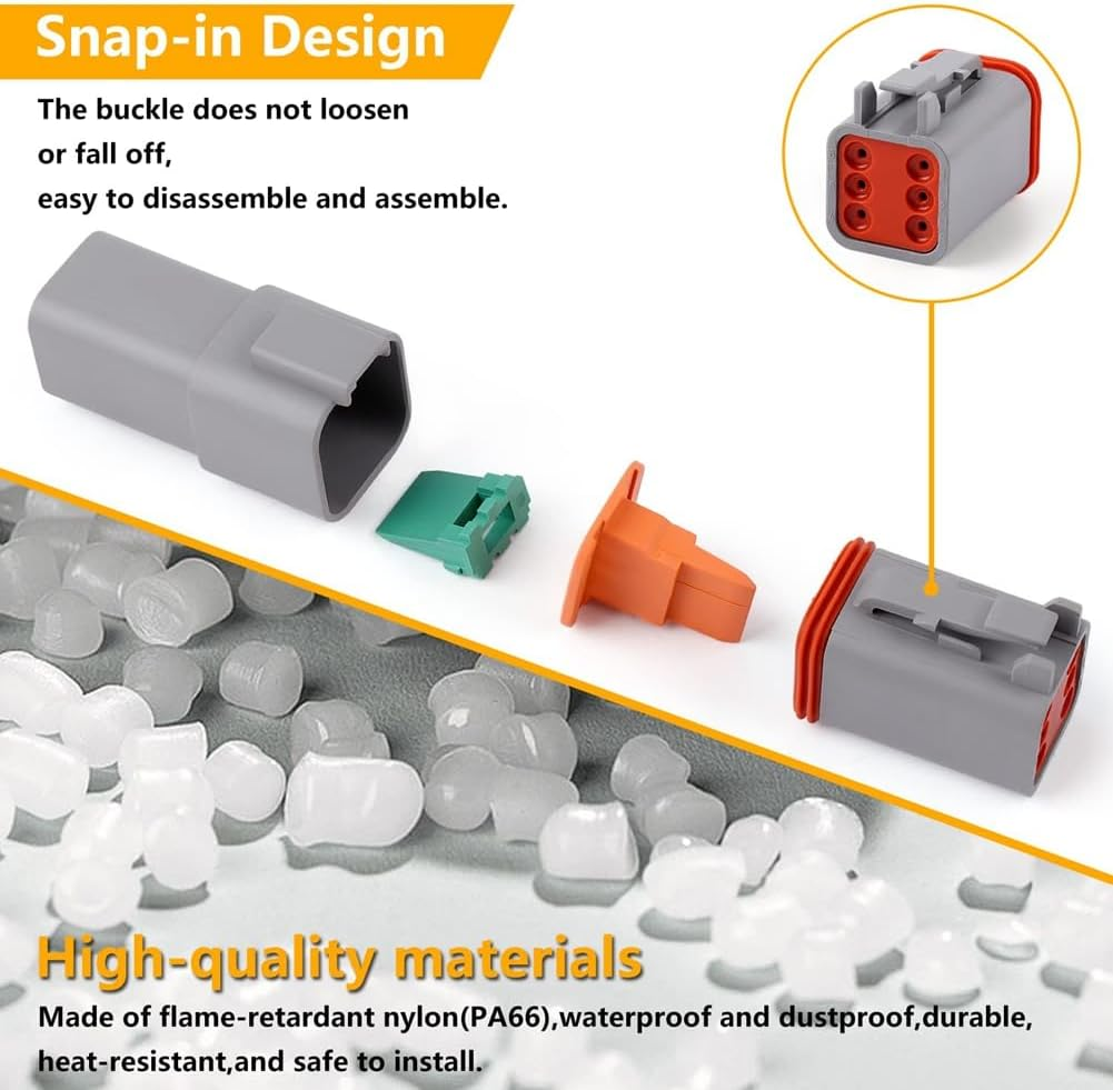 338Pcs Dt Deutsch Connector Kit - 2 3 4 6 8 12 Pin Connectors Crimping Tool Removal Tool image number 5