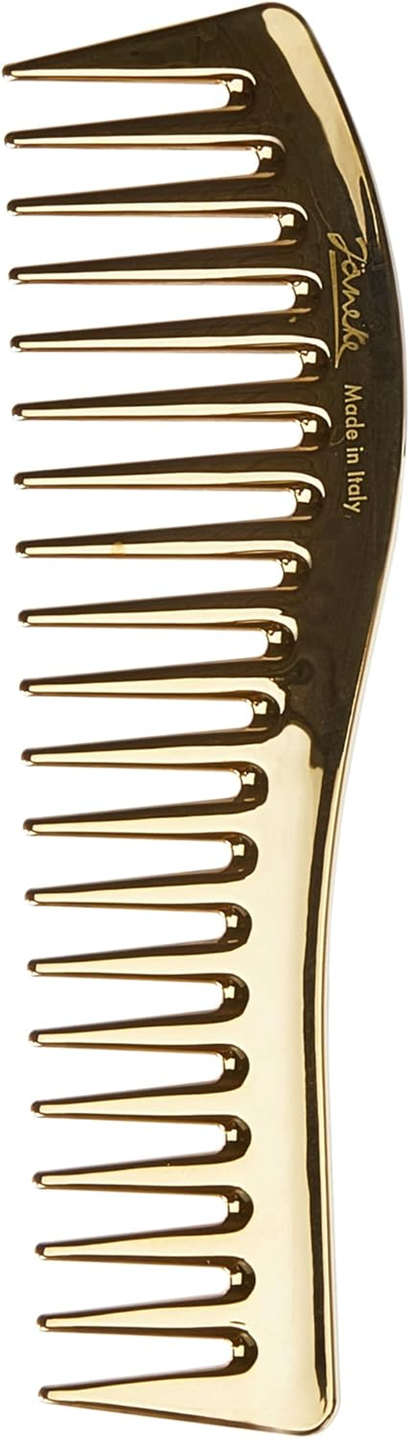 J&auml;neke Hair Comb Gold 24 Carat Styling Comb Exclusive Comb 7 Inches 18 Cm