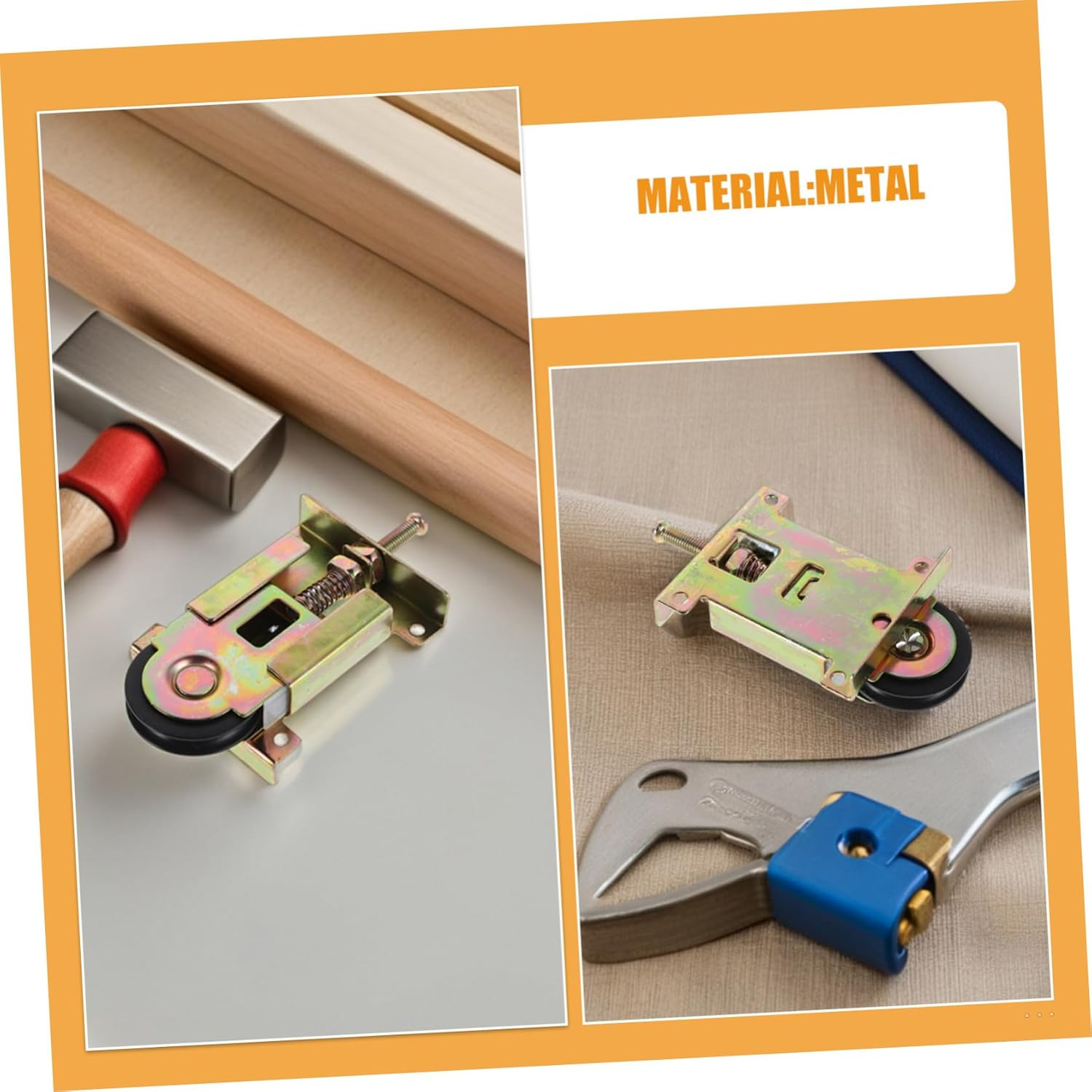 SHINEOFI 4Pcs Sliding Door Pulley Wheel Closet Hardware Replacement Concave Ball Bearing Roller Wheels for Wardrobe Sliding Screen Doors image number 2