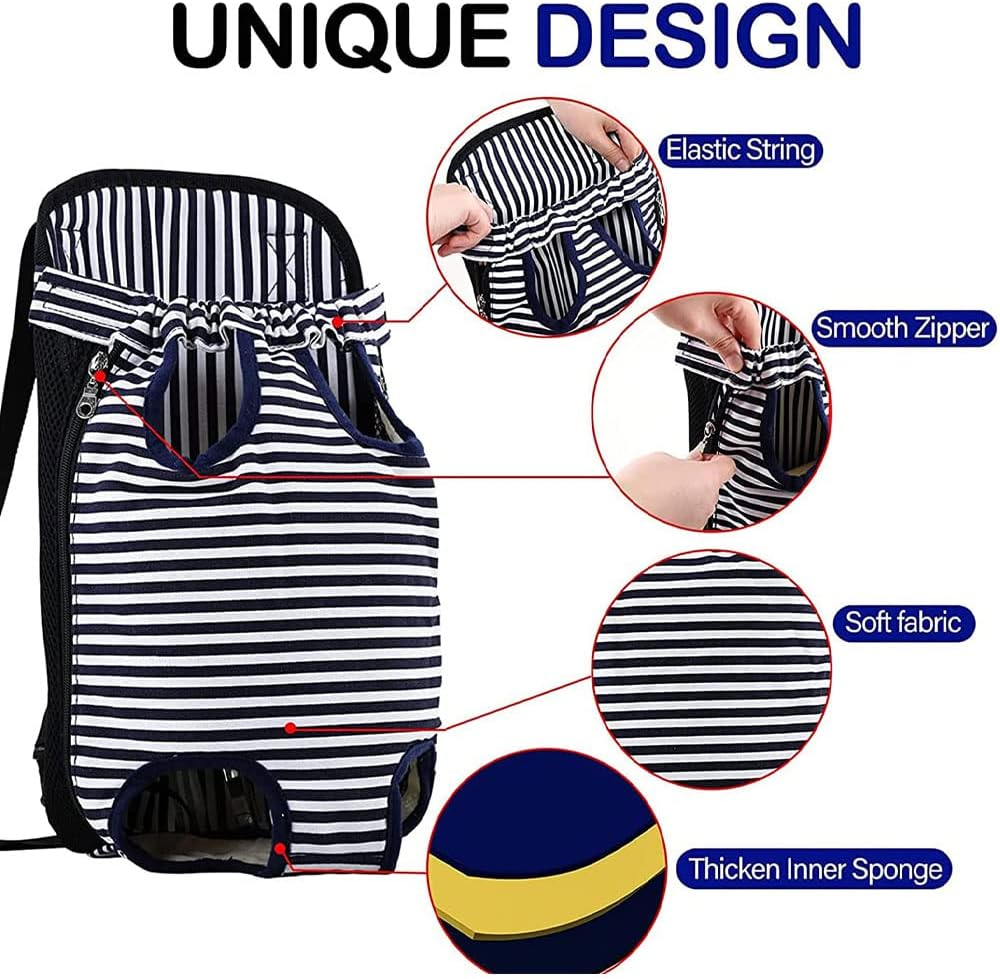 Pet Carrier Backpack, Adjustable Pet Front Cat Dog Carrier Backpack Travel Bag, Legs Out, Easy-Fit for Traveling Hiking Camping for Small Medium Dogs Cats Puppies (M) image number 1