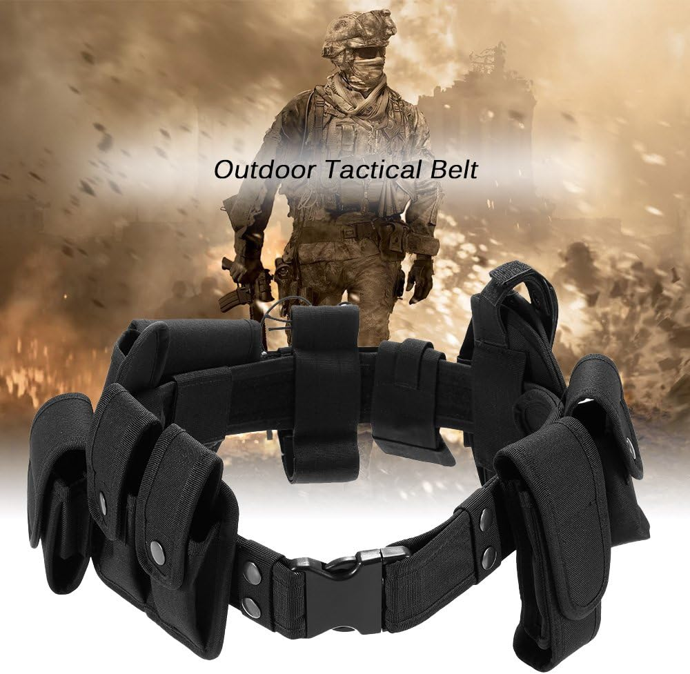 Namolit Outdoor Utility Belt Versatile Police Security Guard Modular Equipment System Molded Duty Belt Green - Green image number 2