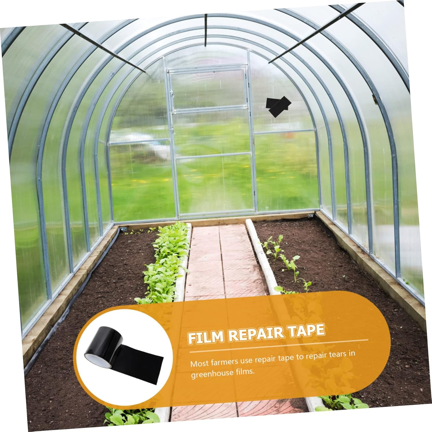 Tofficu 2Rolls Agricultural Repair Tape Greenhouse Film Cover Patch Self-Adhesive image number 2