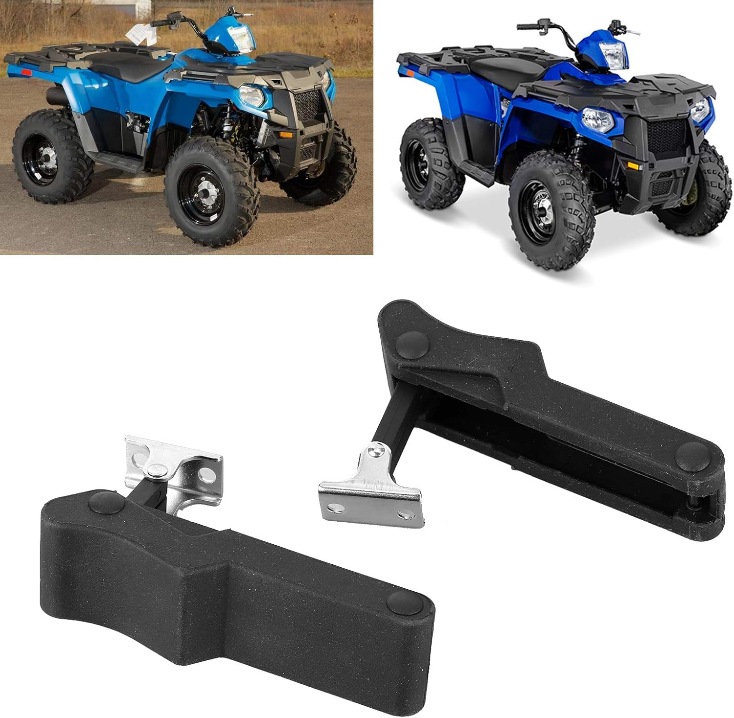 2Pcs Front Storage Rack Rubber Latch Fit for Polaris Sportsman 450 570 850 Touring ETX 7081927 image number 2