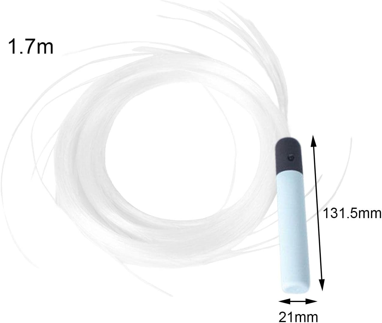 LED Fiber Optic Whips 7 Color Effect Mode Space Whips for Light Show, Black and Blue image number 2