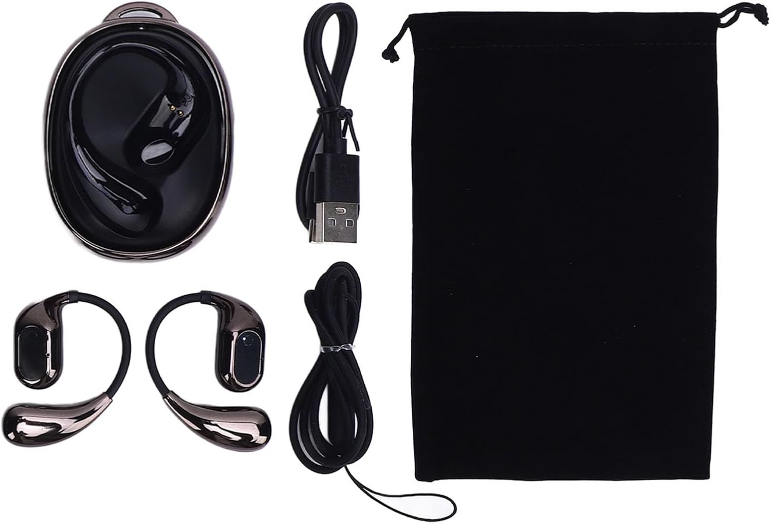 Jectse Translation Earbuds Supporting 144 Languages Real Time Translation for Travel Business, Hifi Stereo Sound Earphones (Black) image number 6