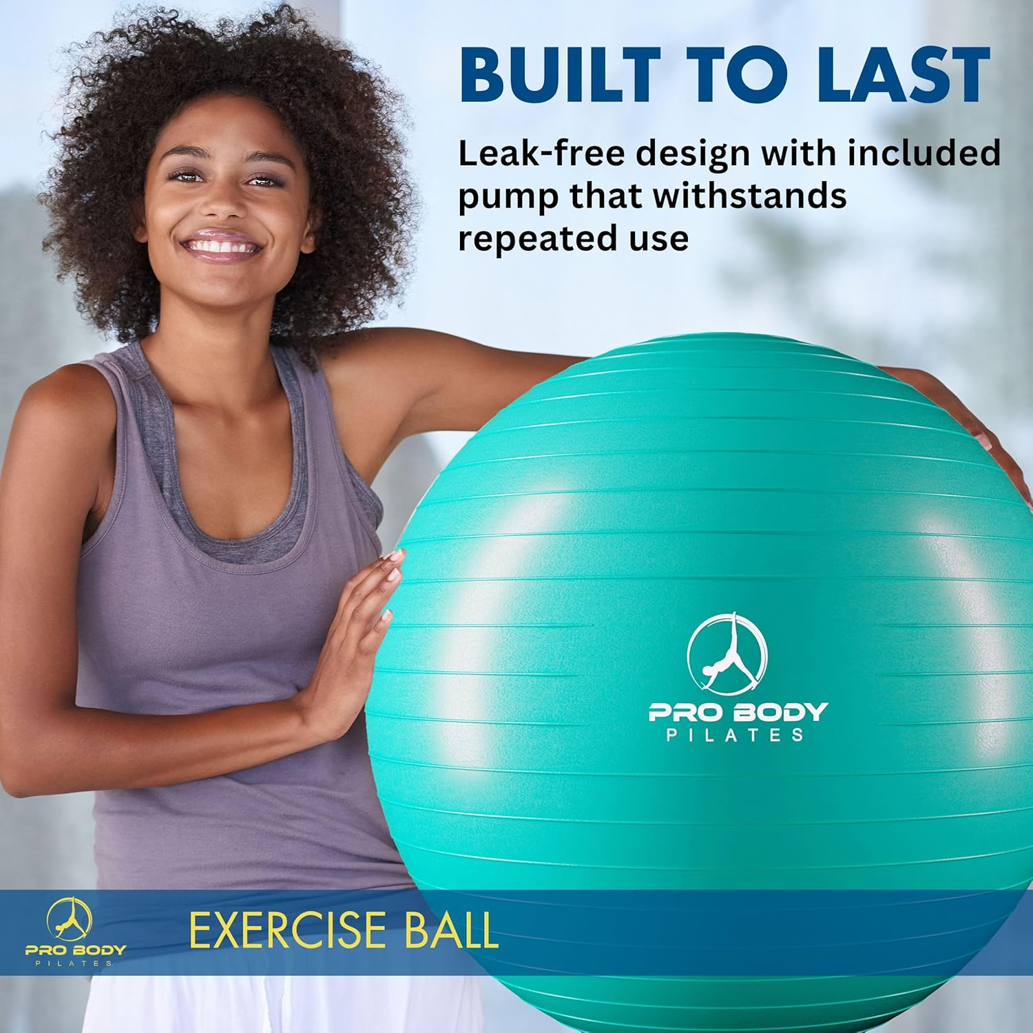 Probody Pilates Ball Yoga Ball Exercise Ball, Balance Ball or Pregnancy Ball for Stability, Yoga Ball Chair, Therapy Ball Workout Ball or Birthing Ball for Pregnancy image number 6