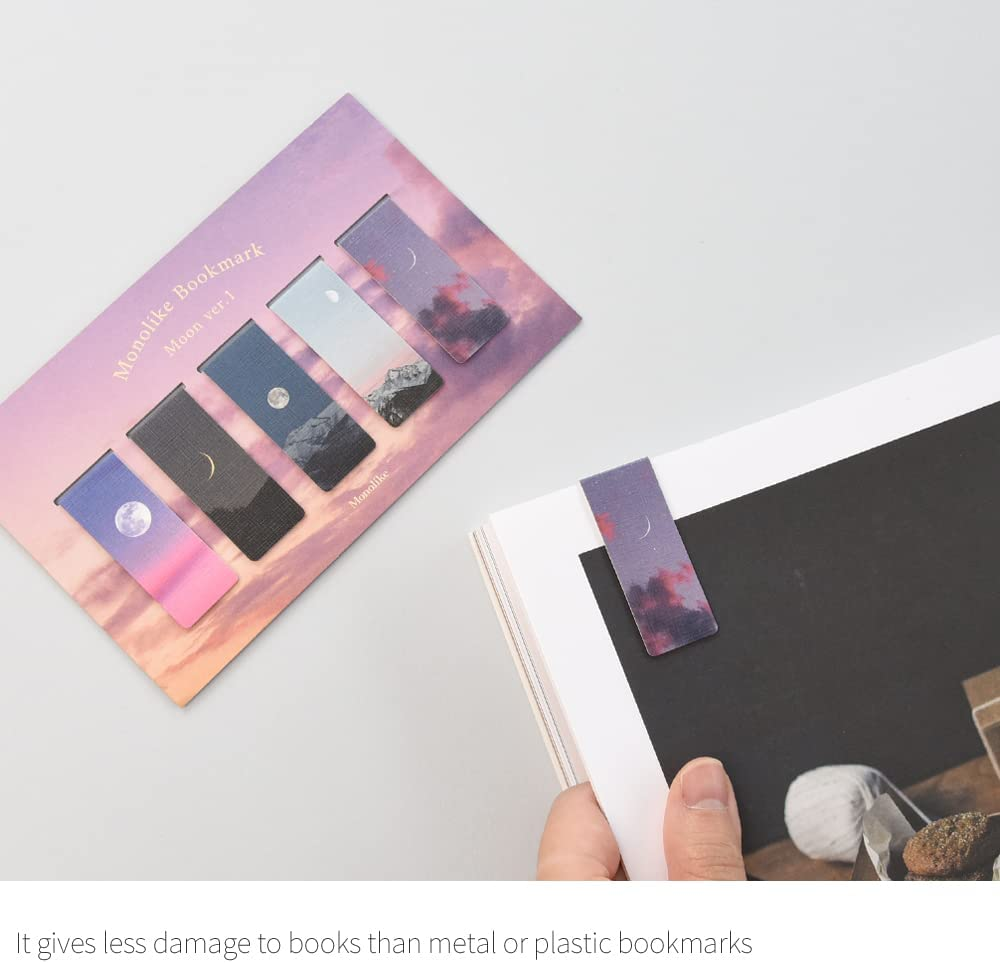 Monolike Magnetic Bookmarks Moon Ver.1, Set of 5 - Moon Ver.1 image number 3