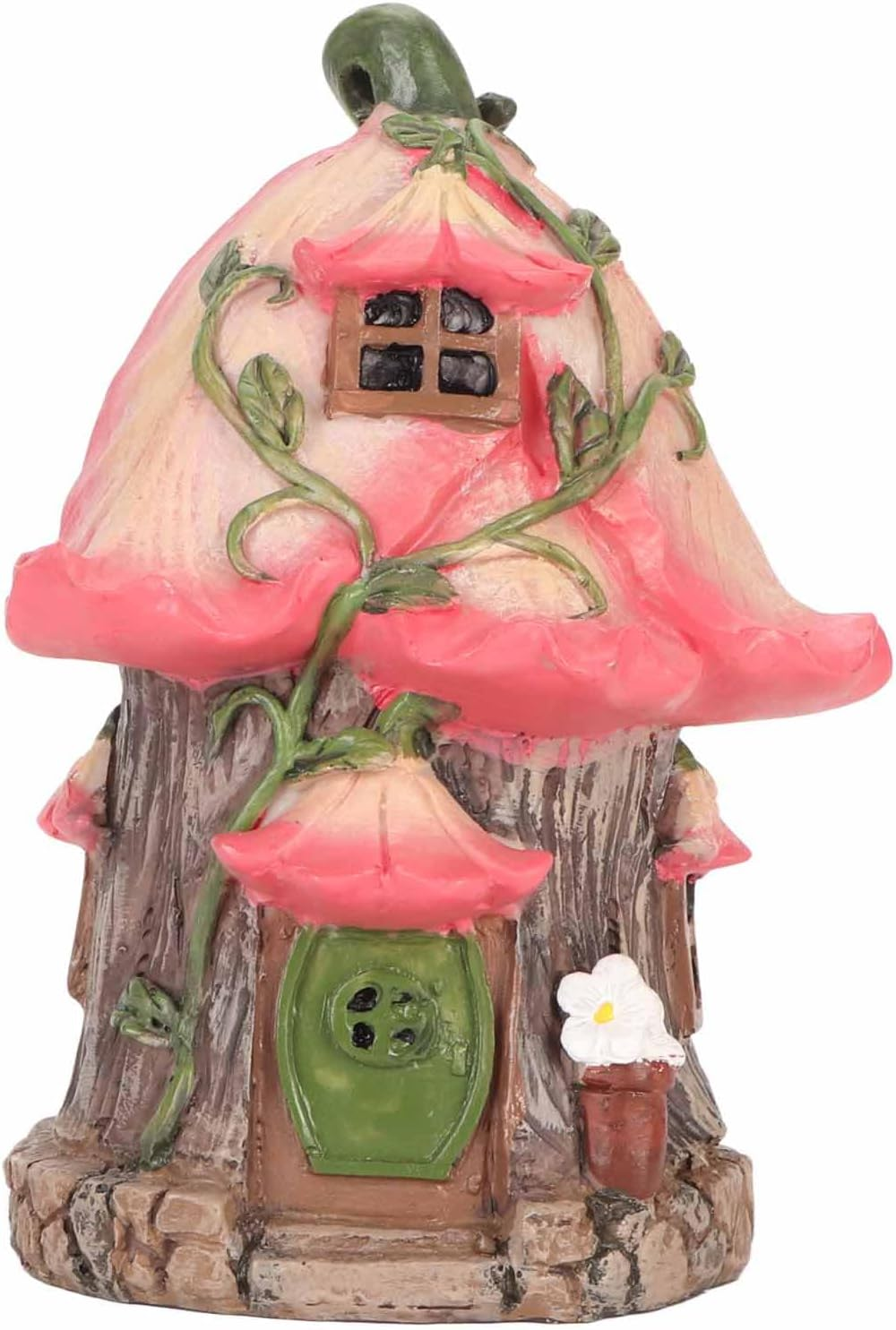 Gernie Fairy Garden House, Resin Gnome Fairy House, Waterproof, UV Resistant, Garden Decor, Pink, Gnome Home, Garden Cottage, Patio Yard Decor image number 3