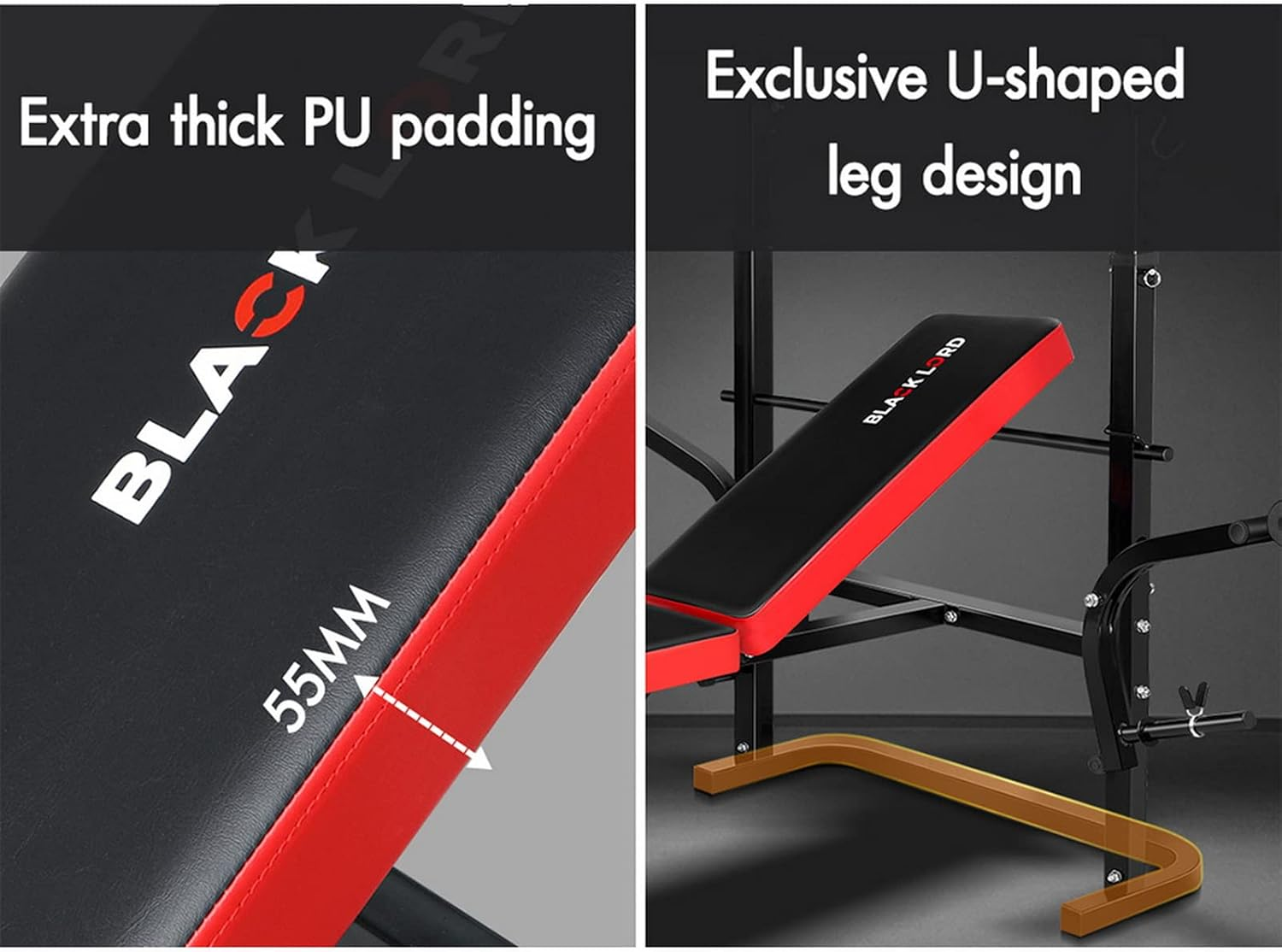 BLACK LORD Multi-Station Weight Bench Press Home Gym Workout Fitness Dip Bar Chin-Up Station Multi Functional Exercise Strength Training Equipment image number 4