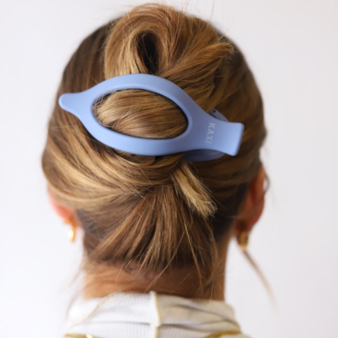 KAXI Lay down 2.0 Hair Clip Claw, Perfect for Thick & Thin Hair, Strong Durable Hair Clip (Sky Blue) - Bone image number 3