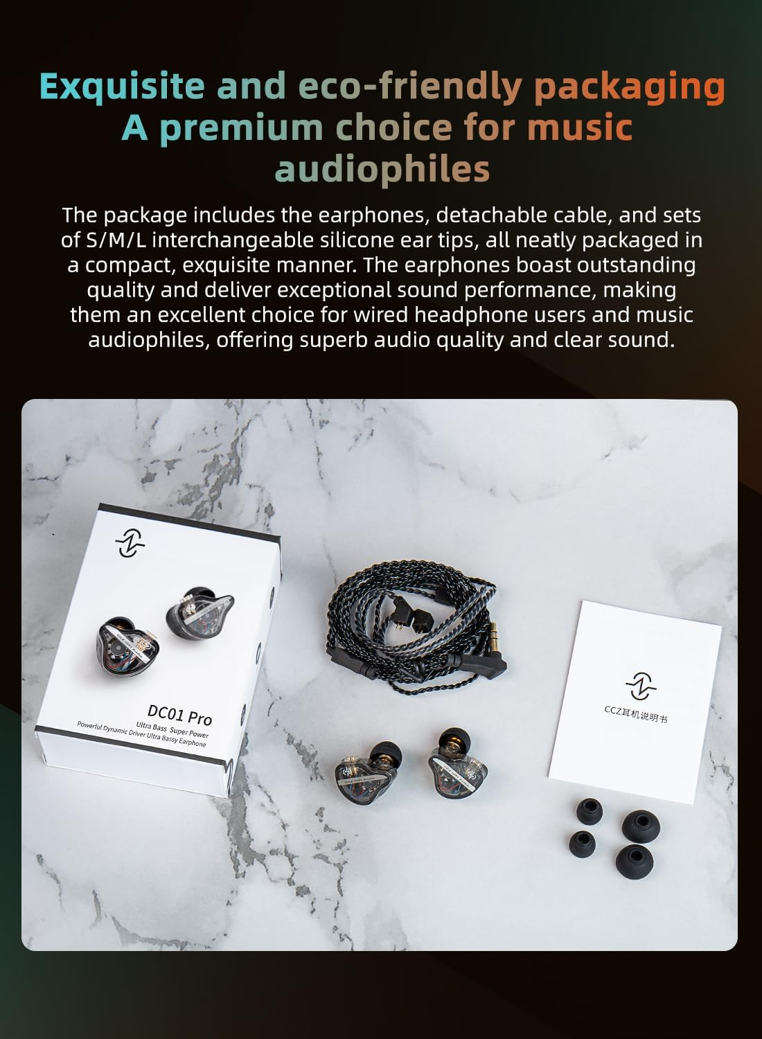 CCZ DC01 PRO Hifi In-Ear Monitor Headphones, Powerful Bass Diaphragm, Wired Gaming Earbuds with Real 0 Latency Cable, HD Microphone for Music Calling and Gaming (Green, without Microphone) image number 4