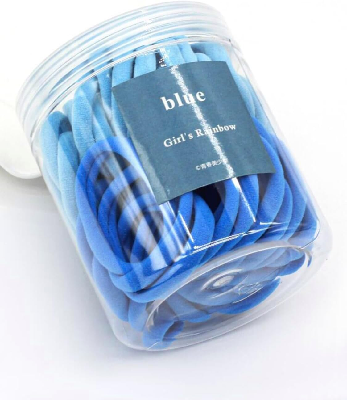 (Blue) 50 Hair Bobbles for Women, Men or Girls - Available in Various Colours - Very Soft, Will Not Pull or Damage Hair image number 2
