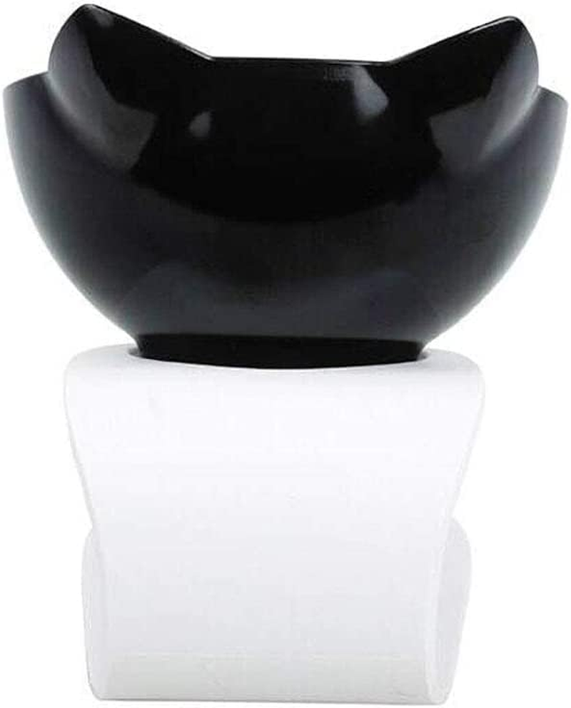 Double Elevated Cat Bowls with Raised Stand, 15 Tilted Cat Bowl Design Neck Guard Stand Raised Pet Food Water Feeder Bowl for Cats or Small Dogs image number 4