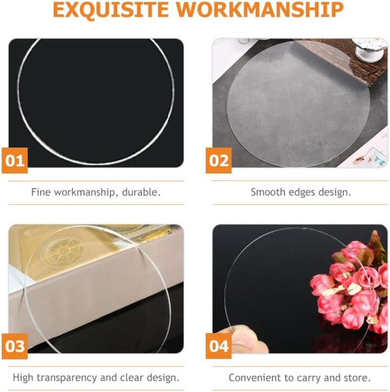 SHINEOFI Acrylic Cake Disc, round Slices, 12In DIY Craft Cutting Board Acrylic Sheets for DIY Arts Crafts Projects image number 1