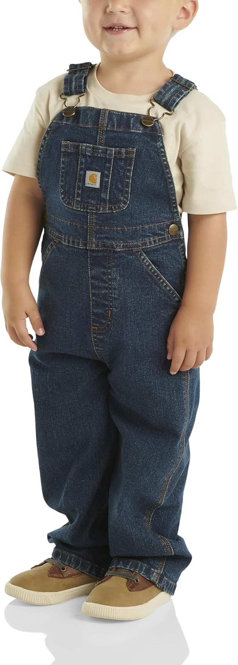 Carhartt Boys Washed Denim Bib Overall image number 4