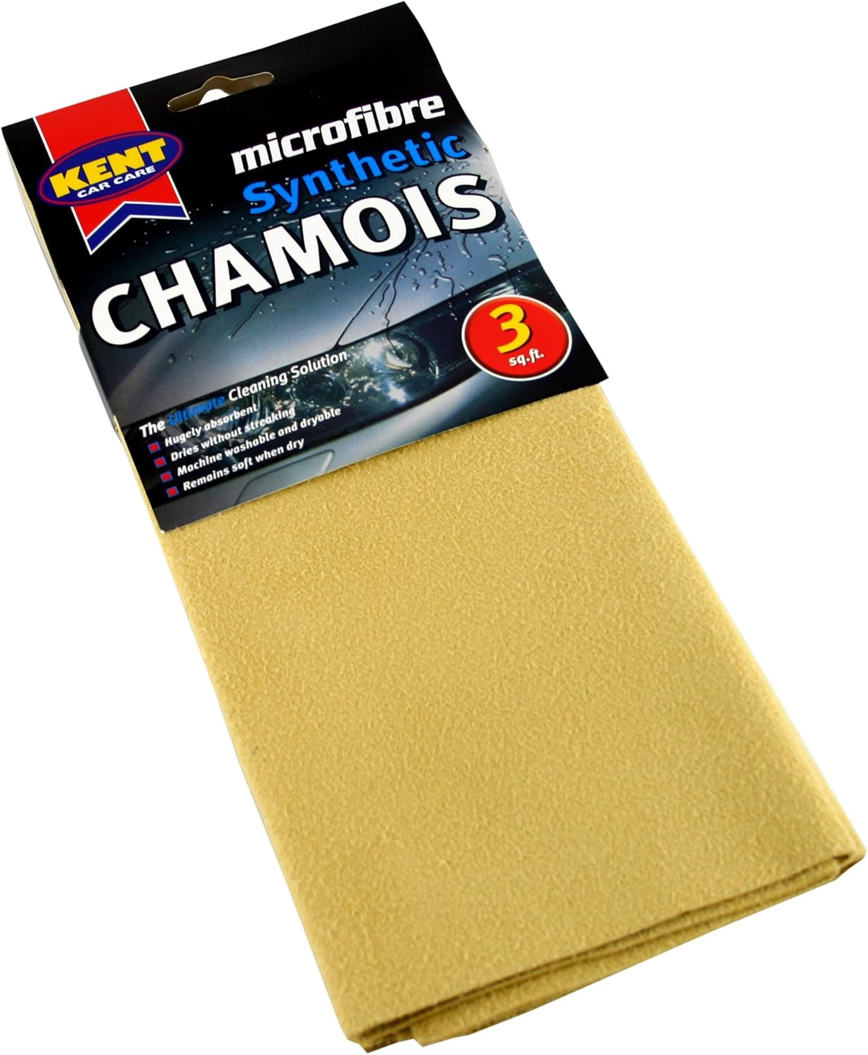 Kent Car Care Microfibre Synthetic Chamois 3 Sq Ft