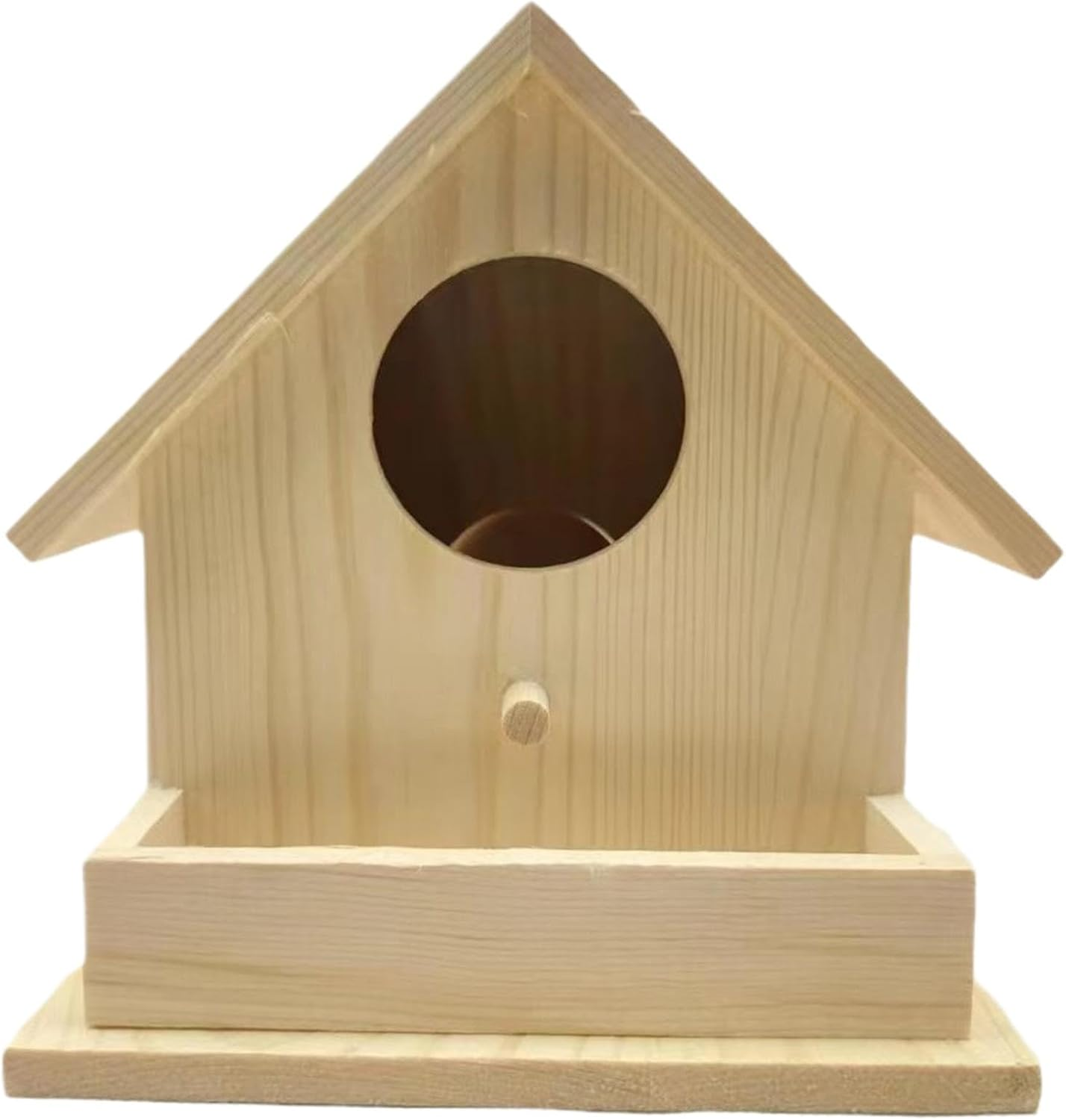 Bird Nesting Box, Wooden Bird Feeder House, Compact Animal Shelter, Sturdy Wood Design, Compact Size (350G), Outdoor Decoration for Courtyard, Porch, Balcony image number 4