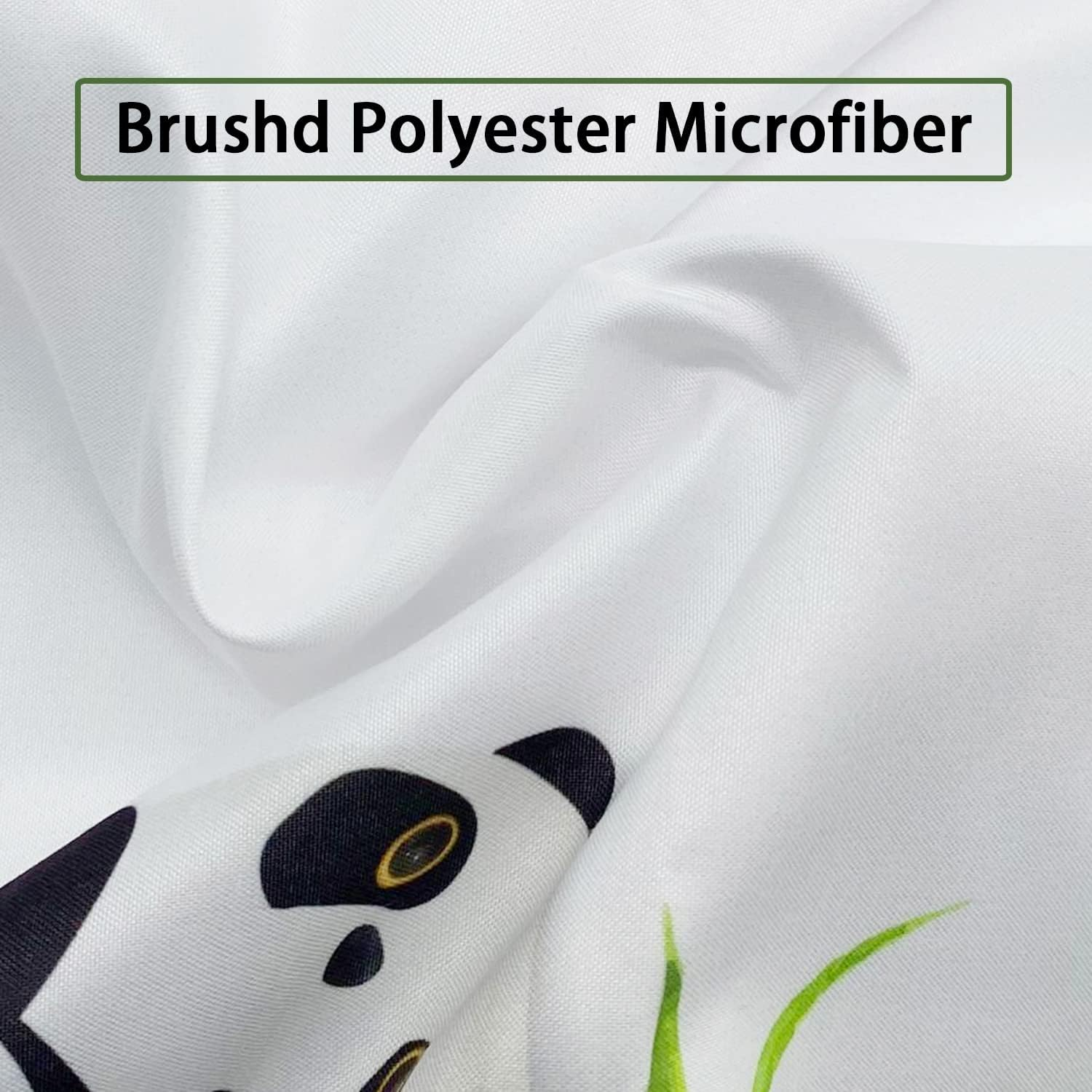 3D Duvet Cover Set for Single Double King Bed, Morbuy Cartoon Animal Printed Bedding Sets Boy Girl Bedroom Microfiber Duvet Set Quilt Case with Pillowcases (Bamboo Panda,180X220Cm) image number 2