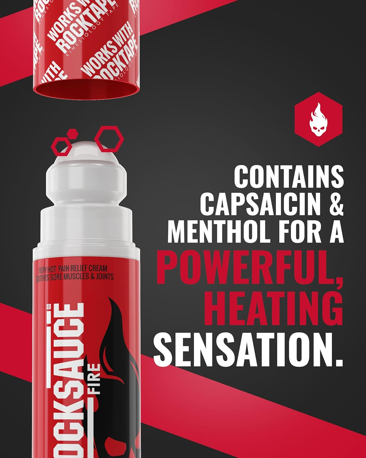 Rocktape Rocksauce Fire Roll-On 88Ml image number 1