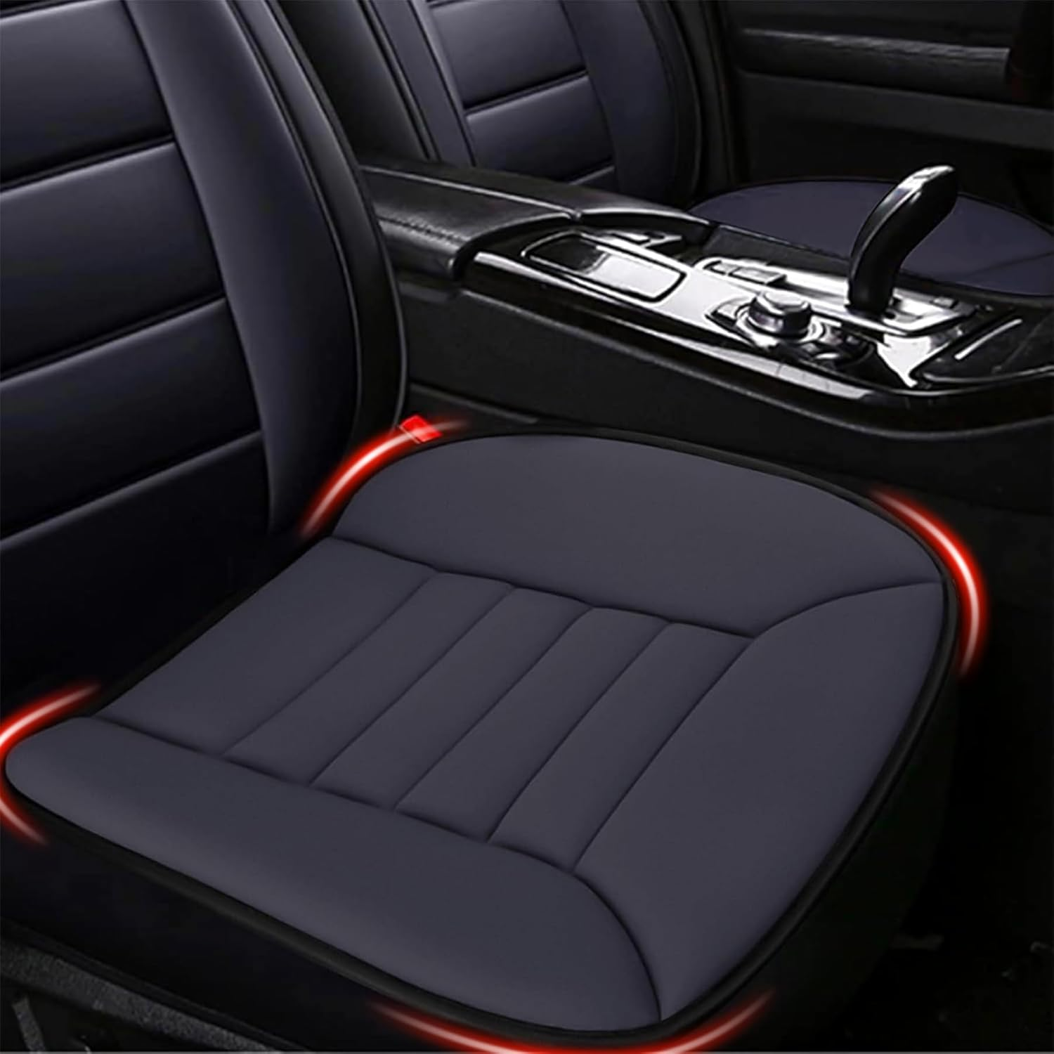 MYFAMIREA Car Seat Cushion Pad Sciatica Pain Relief Comfort Seat Protector for Car Driver Seat Office Chair Home Use Memory Foam Seat Cushion with Non Slip Bottom Black