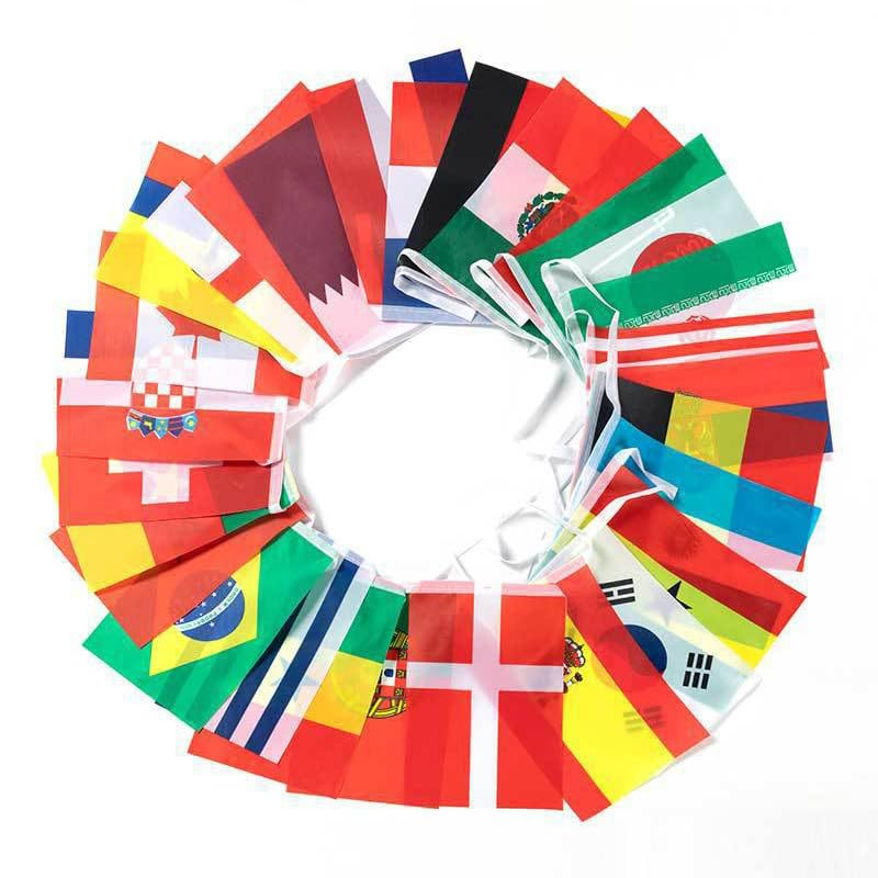 World Flag Banner - 47.5Ft/14.5M 50 Nations Flags Bunting Decoration, Countries Strung Banners for International Events image number 1
