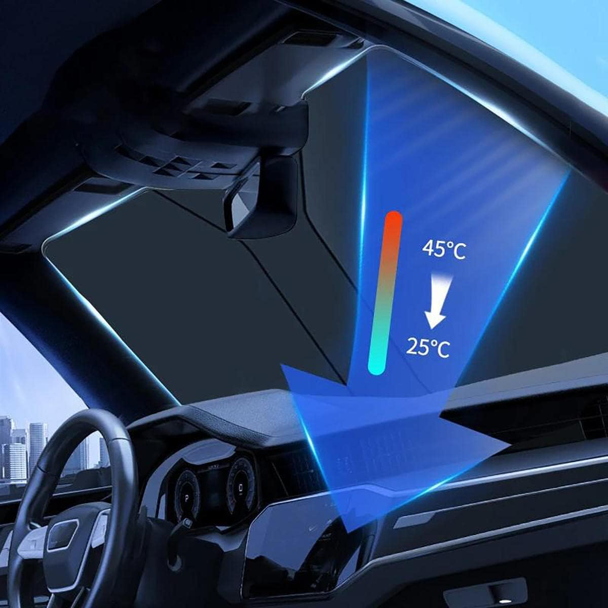 Fit for Volkswagen VW T-ROC TROC 2018-2023,Windscreen Sun Shade,Car Sun Shades Front Windscreen Inside,Car Interior Decoration image number 4