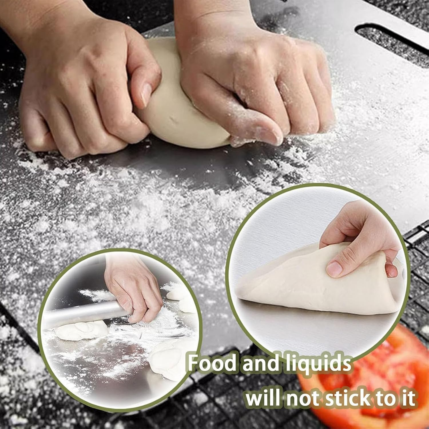 Titanium Cutting Board - Professional Grade, Anti-Bacterial & Knife-Friendly Titanium Kitchen Broard Odor-Resisstant Healthy Cooking Easy to Clean and Professional image number 2