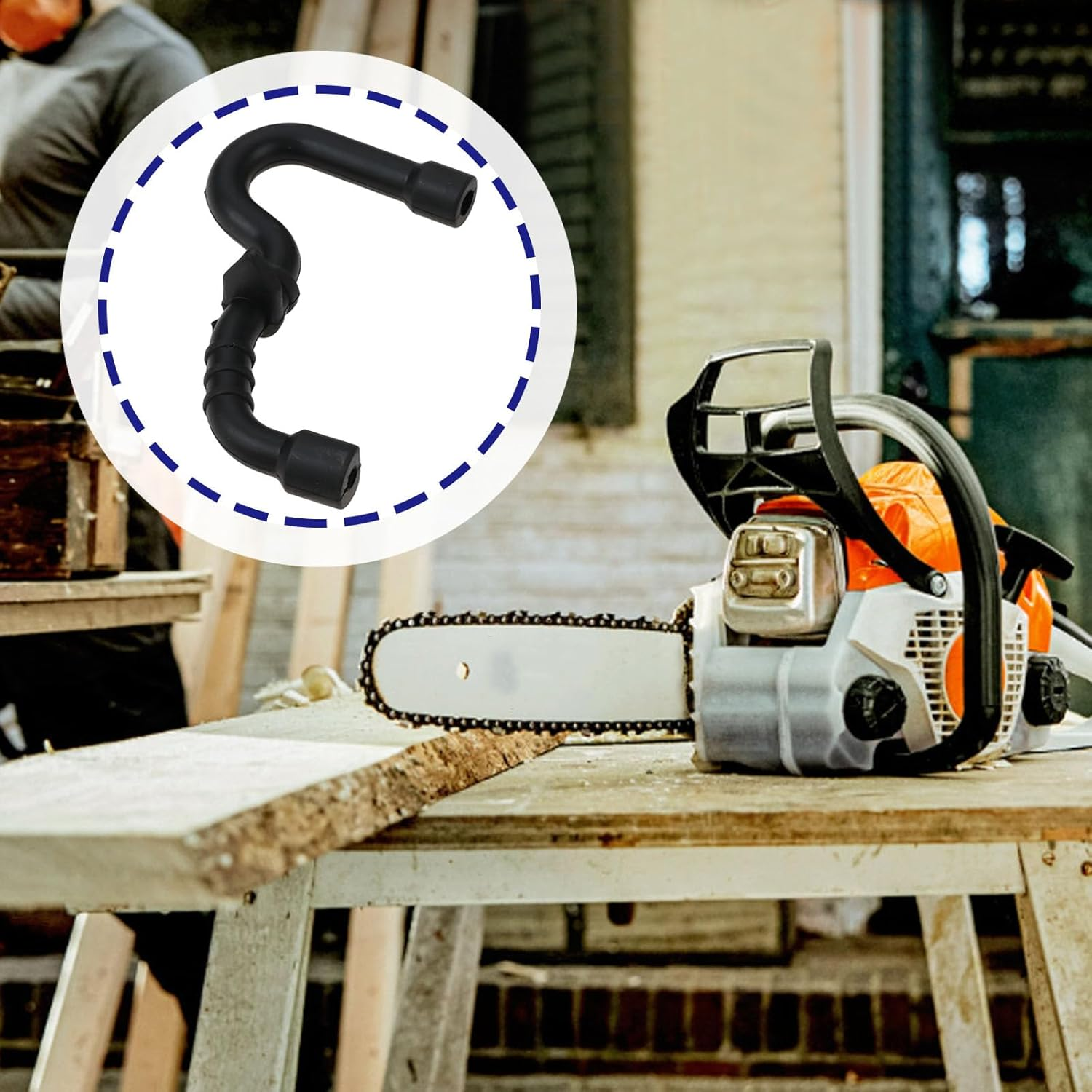 Chainsaw Service Kit Spark Plug Filters Pipes Gaskets Worm Gear Compatible with Stihl 017 018 MS170 MS180 image number 5