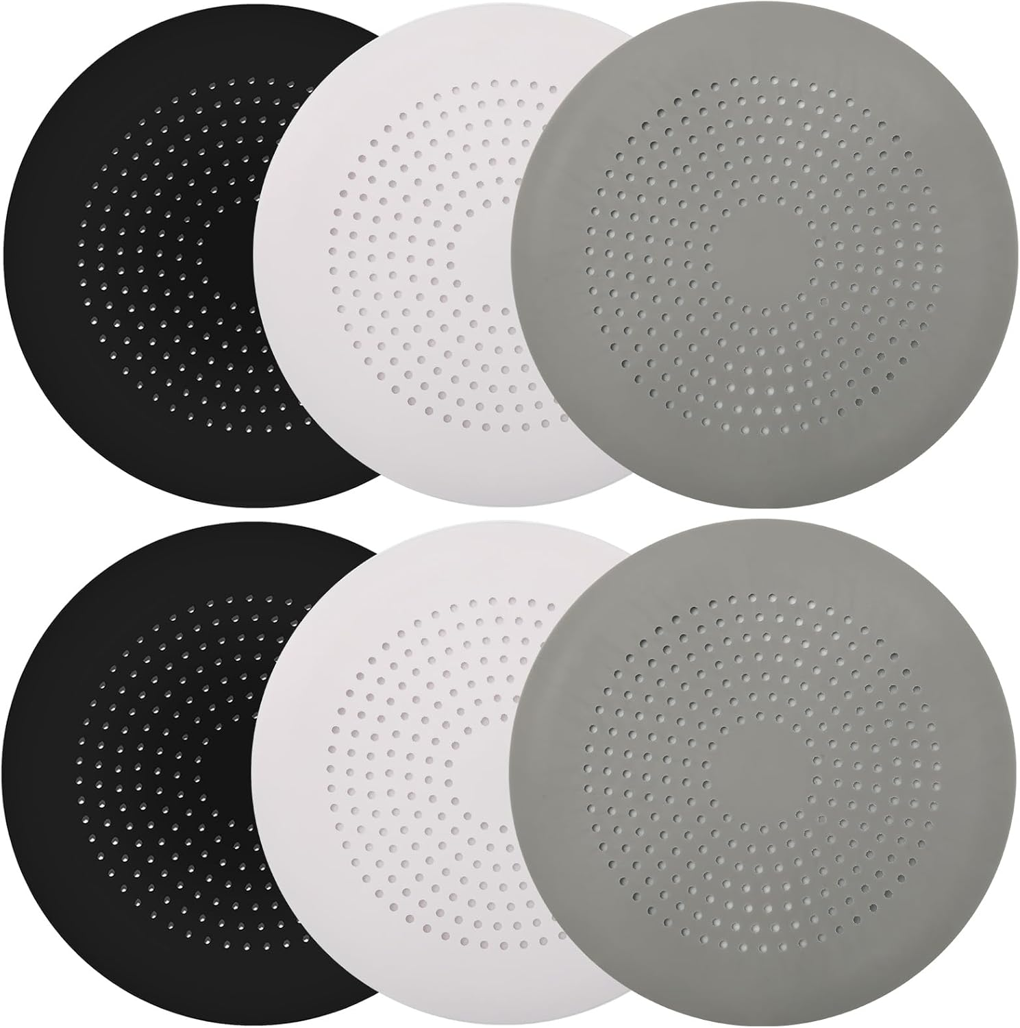 2-Pack Drain Hair Catcher Durable Silicone Hair Stopper Shower Drain Covers Shower Accessories Easy to Install and Clean Suit for Bathroom Bathtub and Kitchen