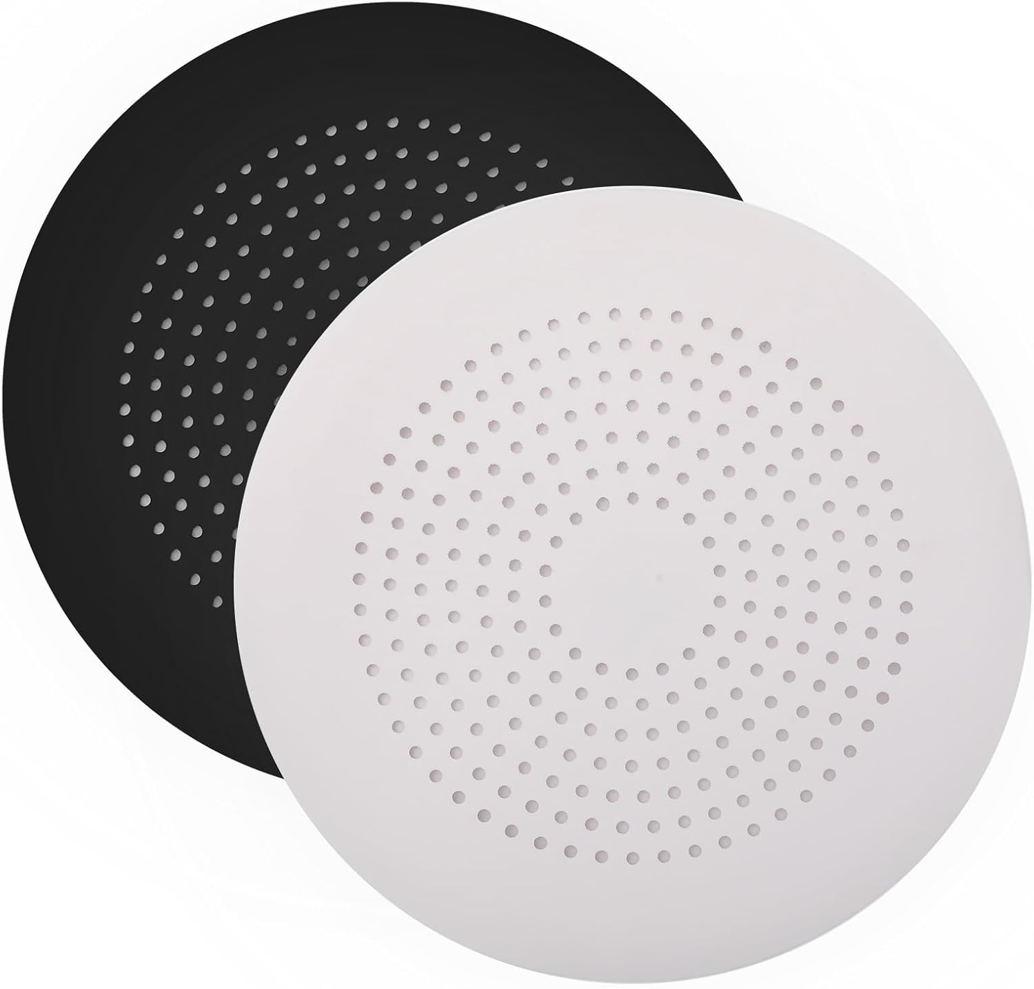 2-Pack Drain Hair Catcher Durable Silicone Hair Stopper Shower Drain Covers Shower Accessories Easy to Install and Clean Suit for Bathroom Bathtub and Kitchen - Black image number 2