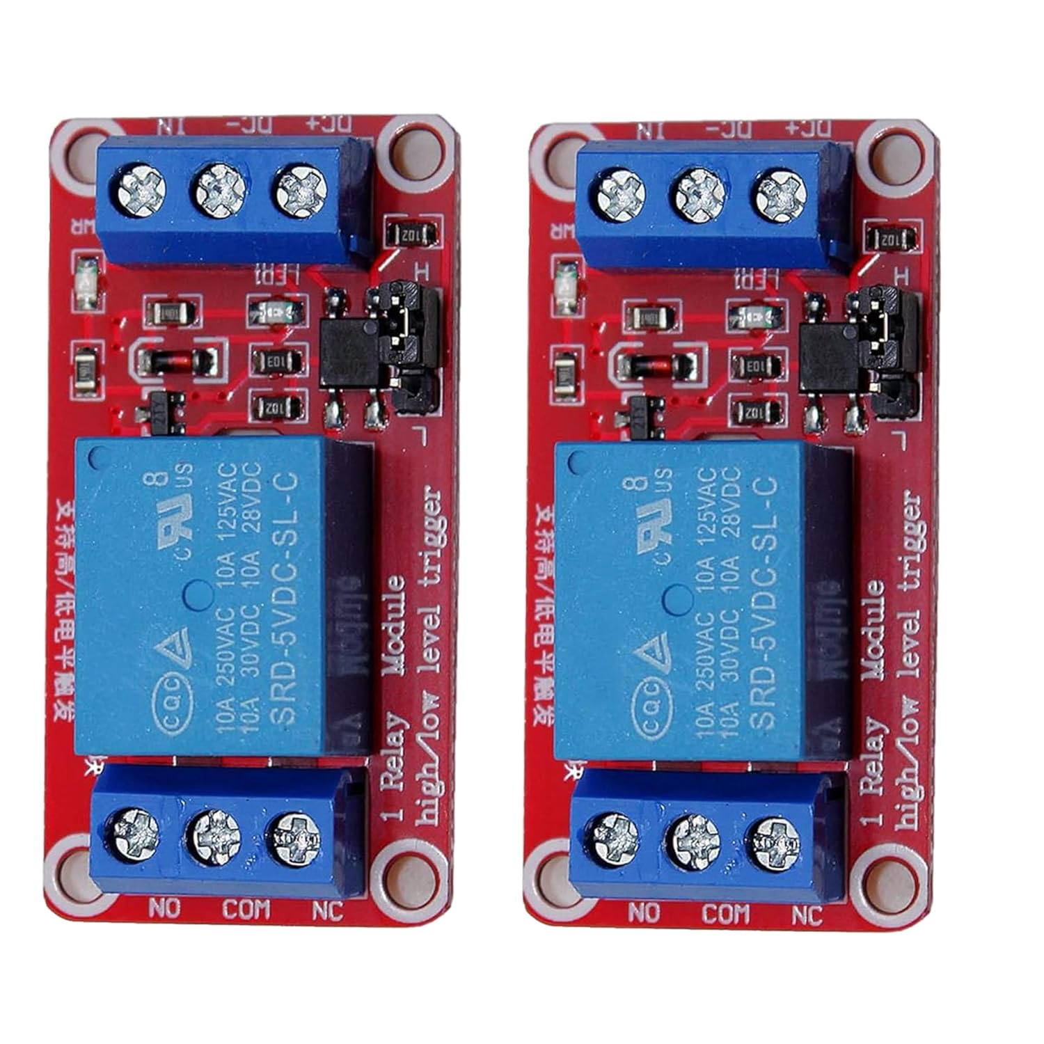 2Pcs 5V 1 Channel Relay Module|Relay Switch with OPTO Isolated High and Low Level Trigger image number 1