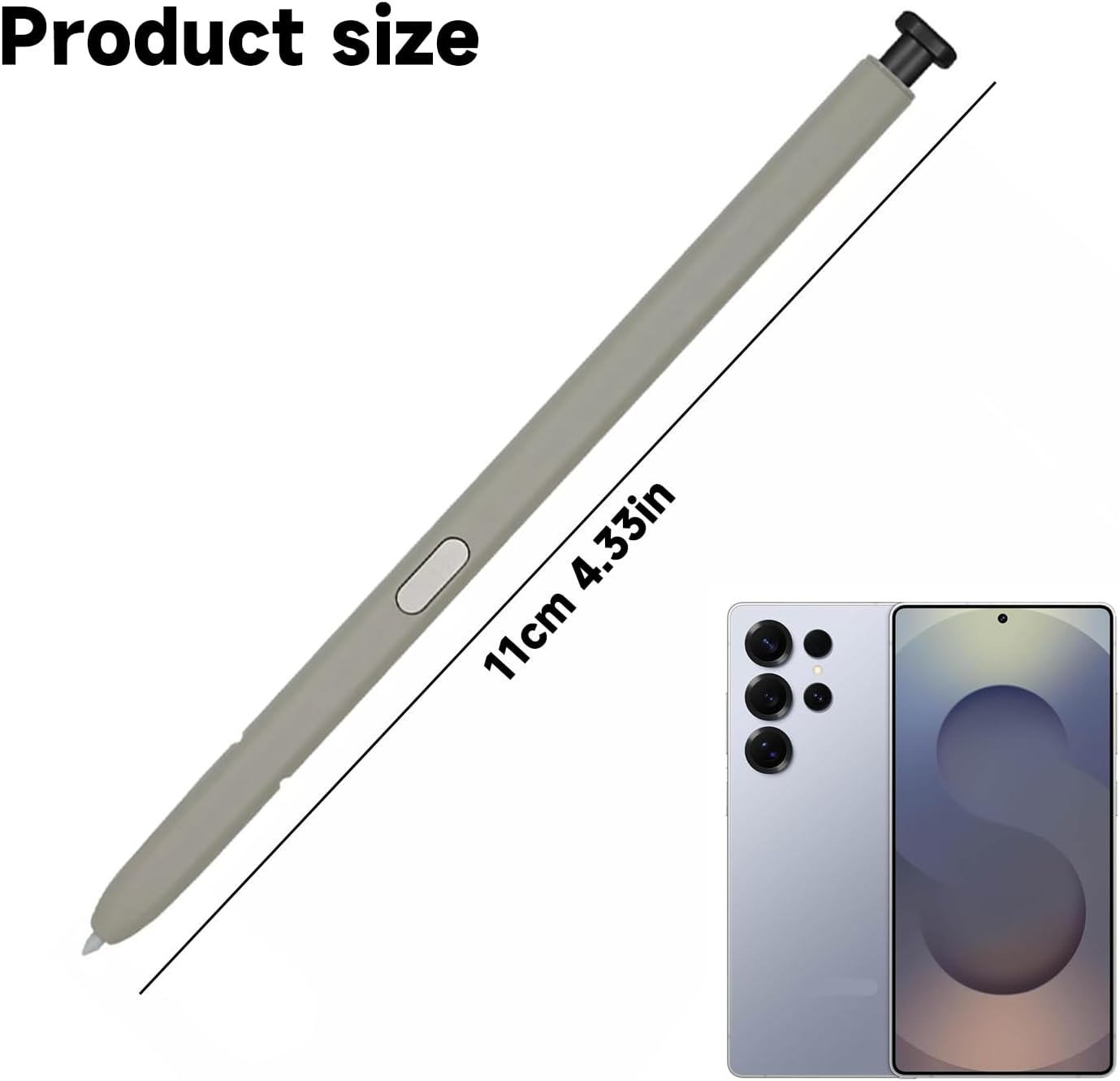 S25 Ultra S Pen Replacement - Compatible for Samsung Galaxy S25 Ultra 5G All Versions, 4096 Pressure Sensitivity Stylus Pen for S25 Ultra (Without Bluetooth) (Light Silver) image number 3