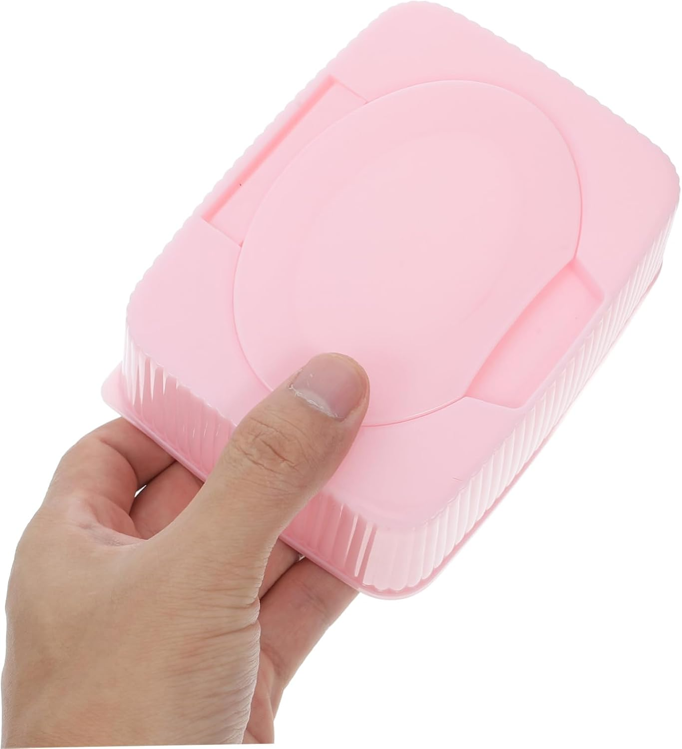 TIDTALEO Baby Wipes Dispenser and Tissue Box Holder Pink Plastic Refillable Baby Wipe Container Flip Cover Dustproof for Nursery and Travel Storage image number 5