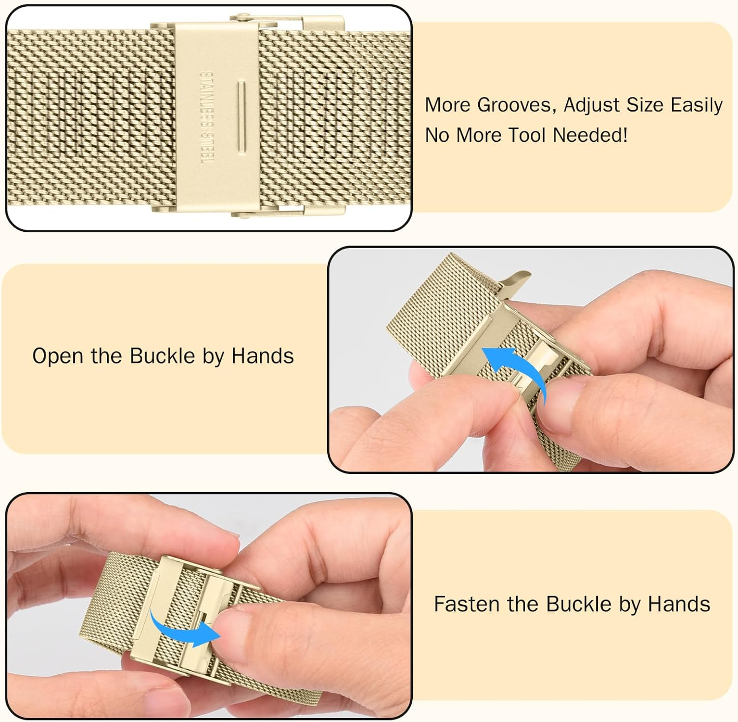 Metal Bands for Apple Watch Band 38Mm 40Mm 41Mm 42Mm Women Men, Soft Magnetic Stainless Steel Milanese Mesh Loop Replacement Strap for Iwatch Series 10/9/8/7/SE/6/5/4/3/2/1