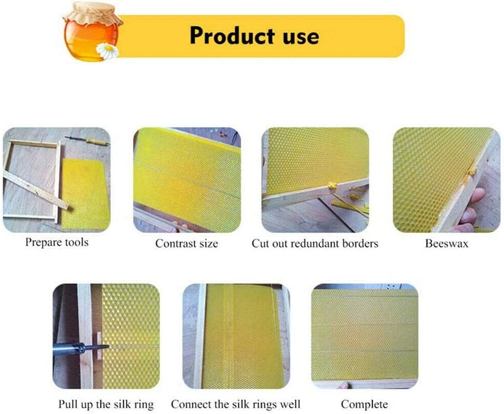 Costcom Honeycomb Foundation Sheet Wax Frames Beekeeping Honey Bee Hive Equipment 30PCS Beekeeping Supplies for Honey Production image number 3