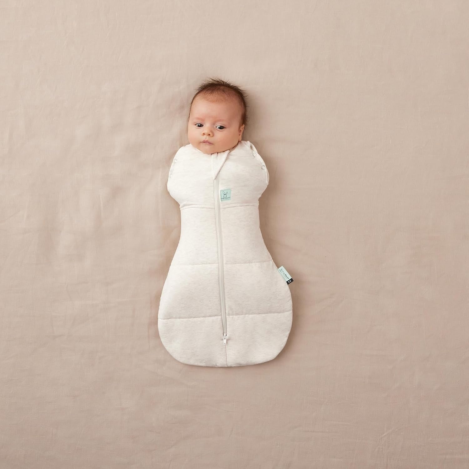 Ergopouch 3.5 Tog Cocoon Swaddle Bag for Newborn, Oatmeal Marle image number 1