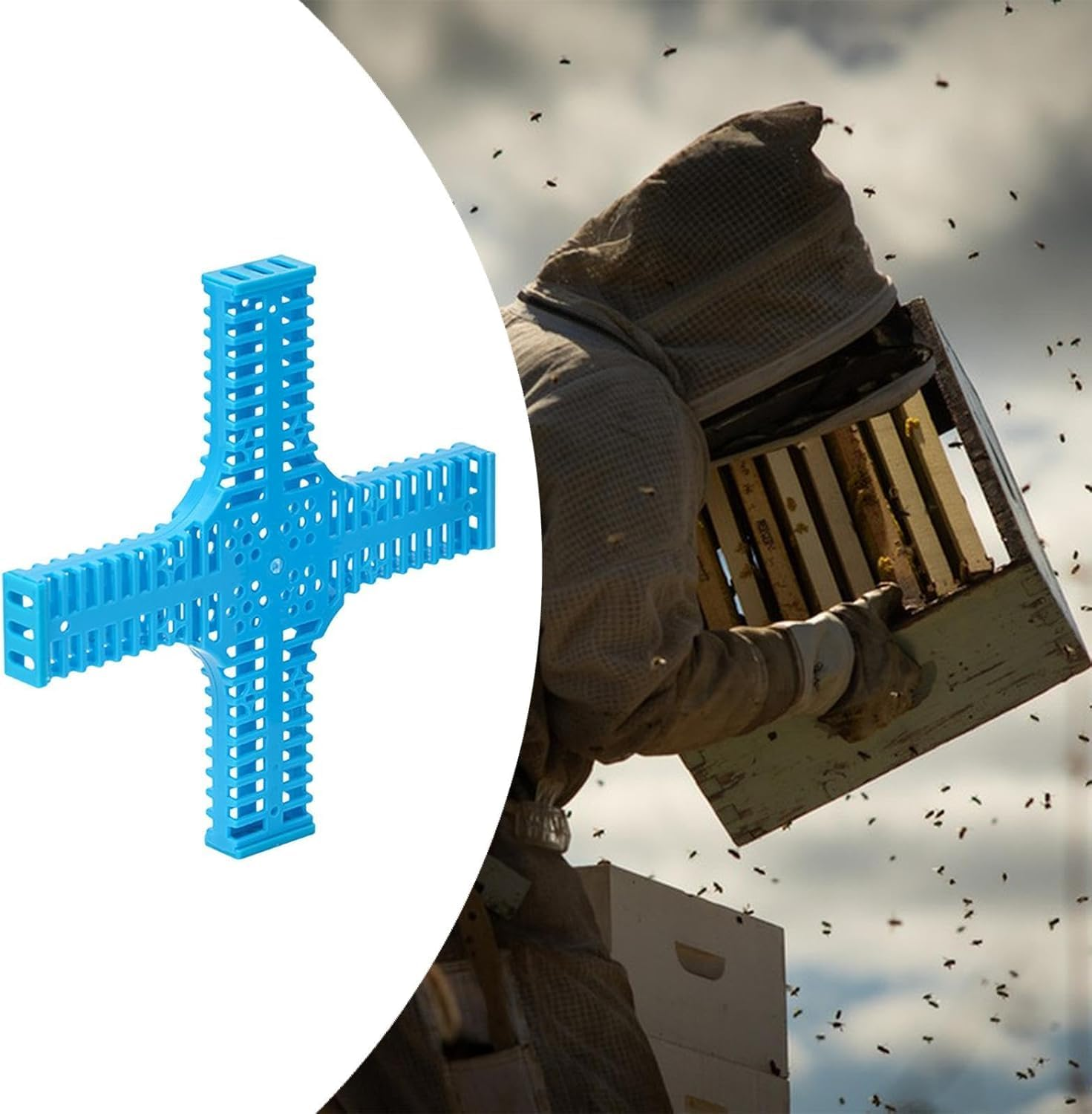 Queen Bee Cage 1PCS - Durable Ventilated Bee Queen Cage for Beekeeping, Essential Beekeeping Supplies & Equipment, User-Friendly High Performance Hive Tool for Honey Bees image number 3