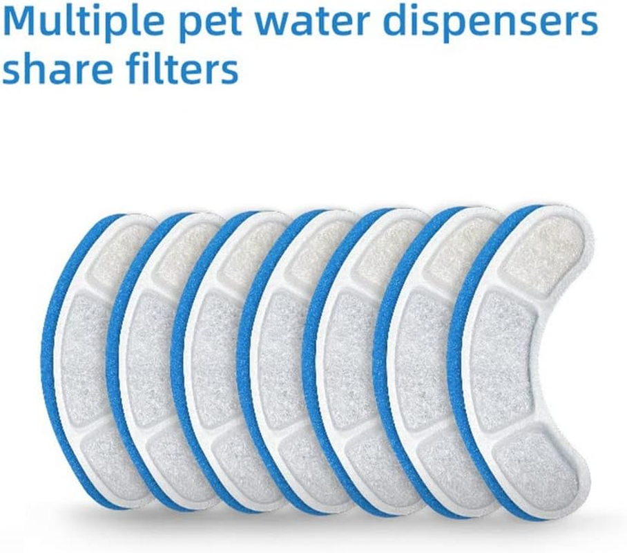 20PCS Pet Water Fountain Replacement Filter for WF050/WF060 Activated Carbon Filter for Pet Auto Drinking Feeder Pet