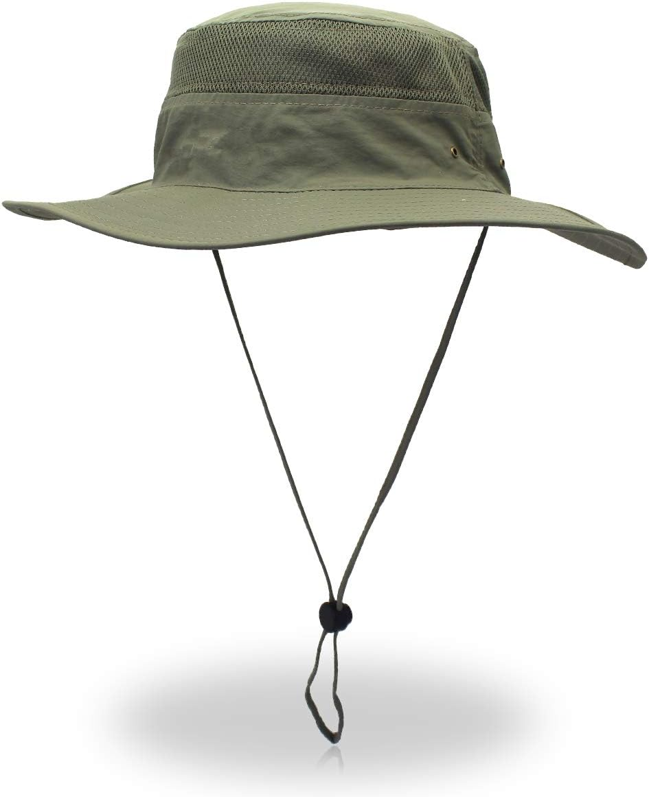Croch Sun Hat for Men and Women UV Protection Breathable Fishing Hat for Hiking, Camping,Travel, Fishing 60CM - Dark Khaki image number 5