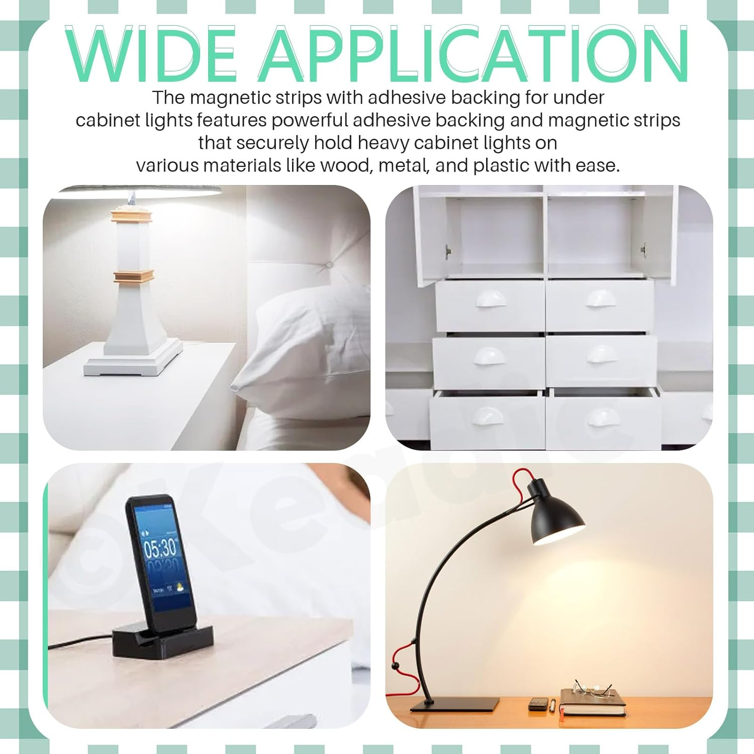 Keadic Magnetic Strip for Cabinet Lighting (Round)