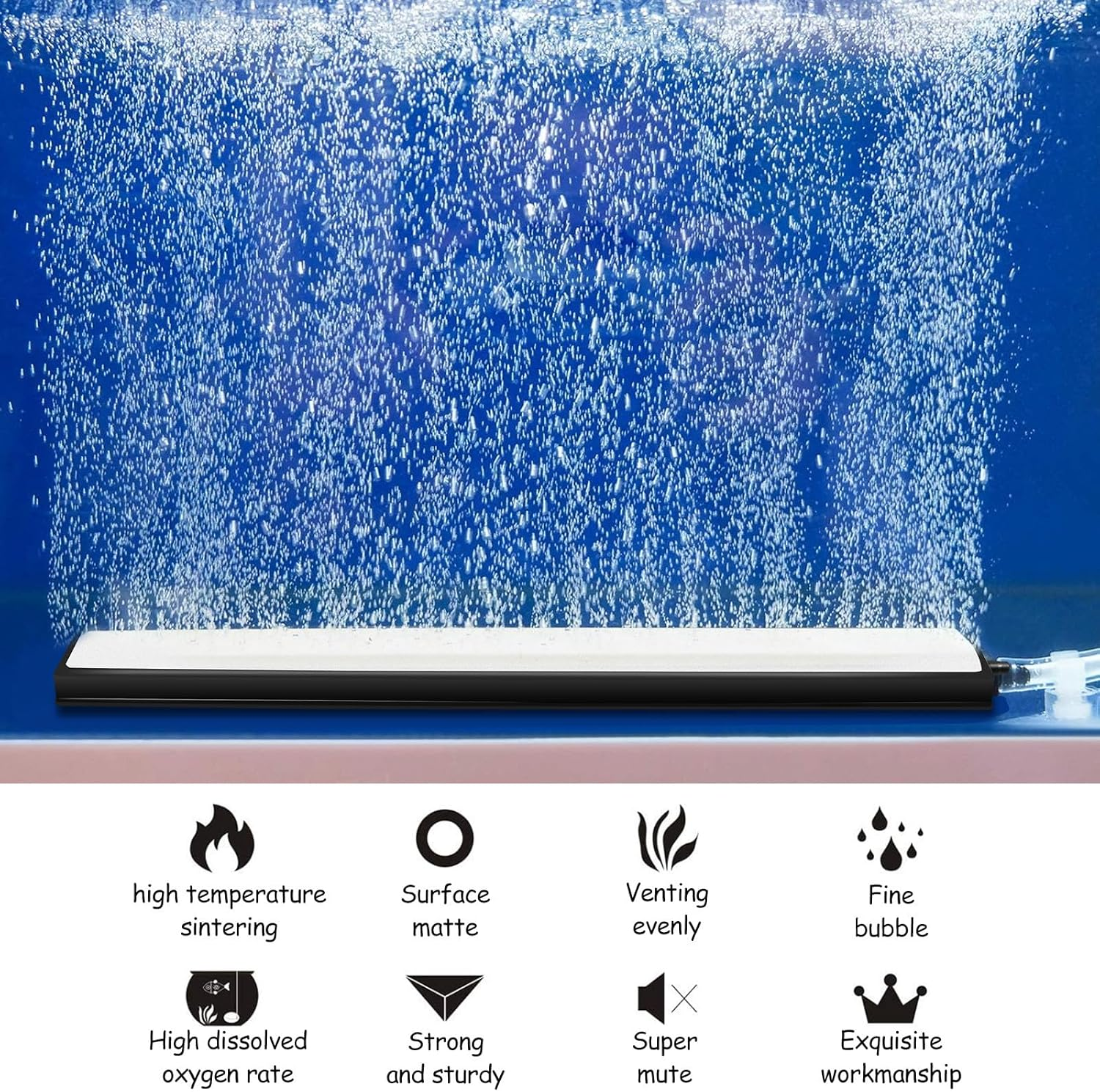 ASAKKURA Nano Bubble Stone Aquarium Air Stone Oxygen Diffuser High-Temperature Sintered 30Cm Fish Tank Aerator for Aquatic Breeding and Wastewater Purification image number 5