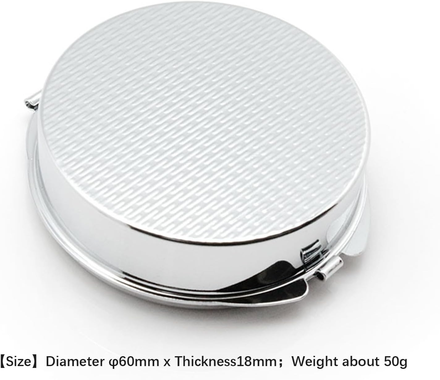 Pill Box Organiser Round, Metal Pill Holder 3 Compartment, Small Portable Pill Case for Travel Pocket Purse, Daily Pill Container with Mirror, Gift Choice (Sun&Moon) image number 4