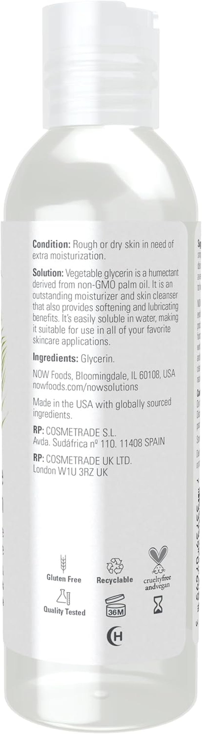NOW Vegetable Glycerine, 4 Ounce image number 1