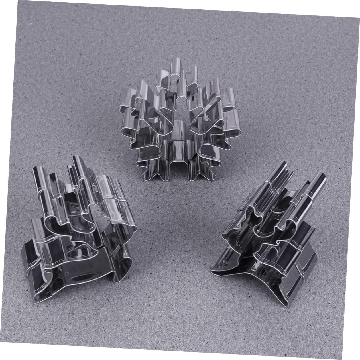 Amosfun 6Pcs Christmas Theme Stainless Steel Biscuits Mold Snowflake Elk Cake Molds for Cookies Cutter DIY Baking Christmas Craft Supplies image number 6