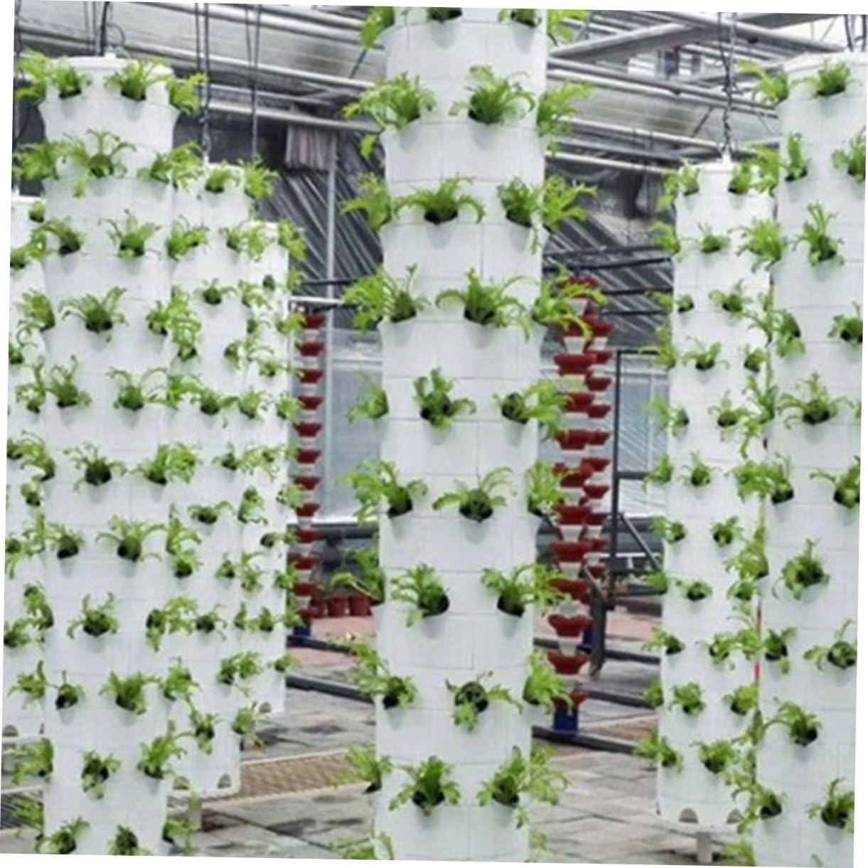 Yardwe Hydroponic Column Nursery Plant Cups Cups and Planting Sponge for Indoor Garden Hydroponics Tower for Balcony Vegetable Growing Reusable Mesh Planter for Soilless Cultivation image number 3