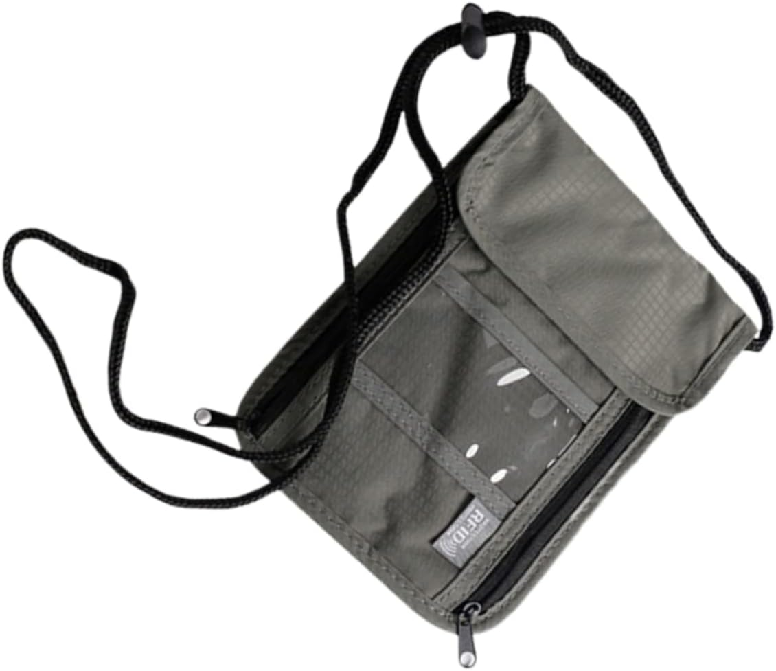 ELAYARD Travel Passport Holder Neck Wallet Grey Multifunctional Travel Wallet for Documents Credit Cards and Mobile Phones for All Travelers image number 6